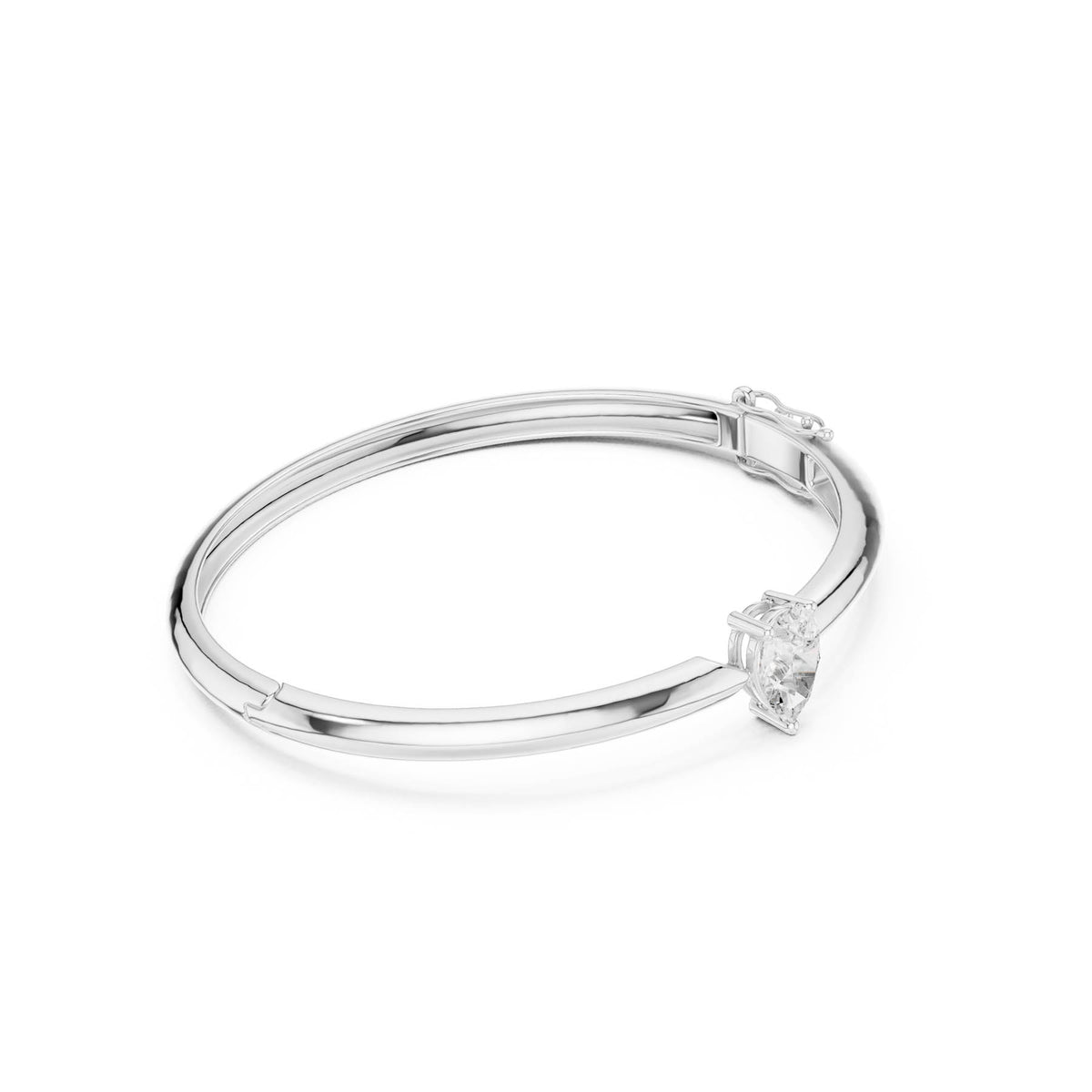 1.97 Ct. Pear Diamond Solitaire Bangle Bracelet (SBWB (34)) 4