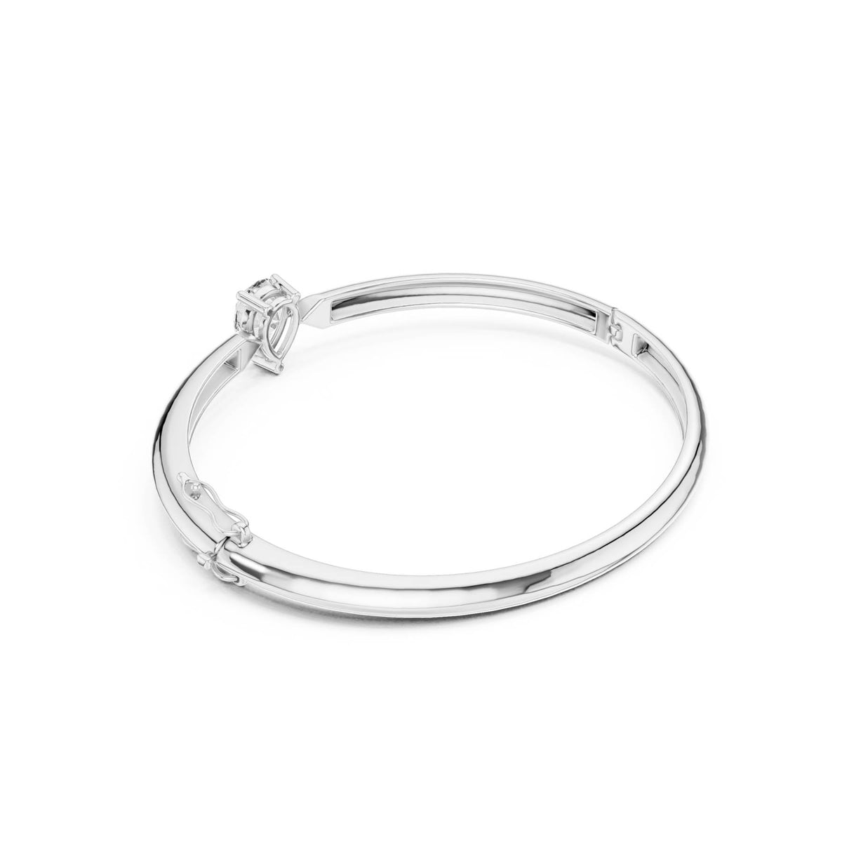 1.97 Ct. Pear Diamond Solitaire Bangle Bracelet (SBWB (34)) 5