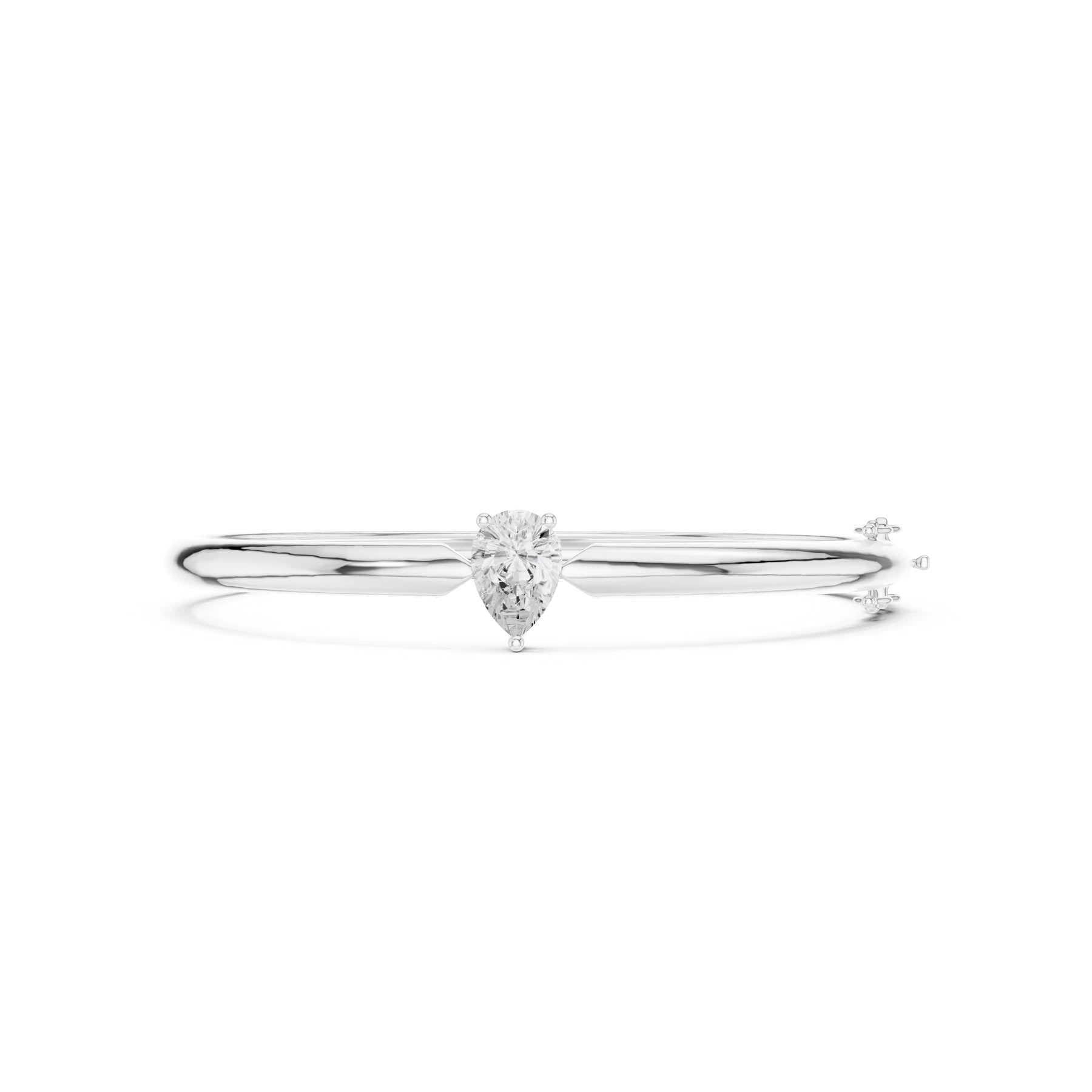 1.97 Ct. Pear Diamond Solitaire Bangle Bracelet (SBWB (34))
