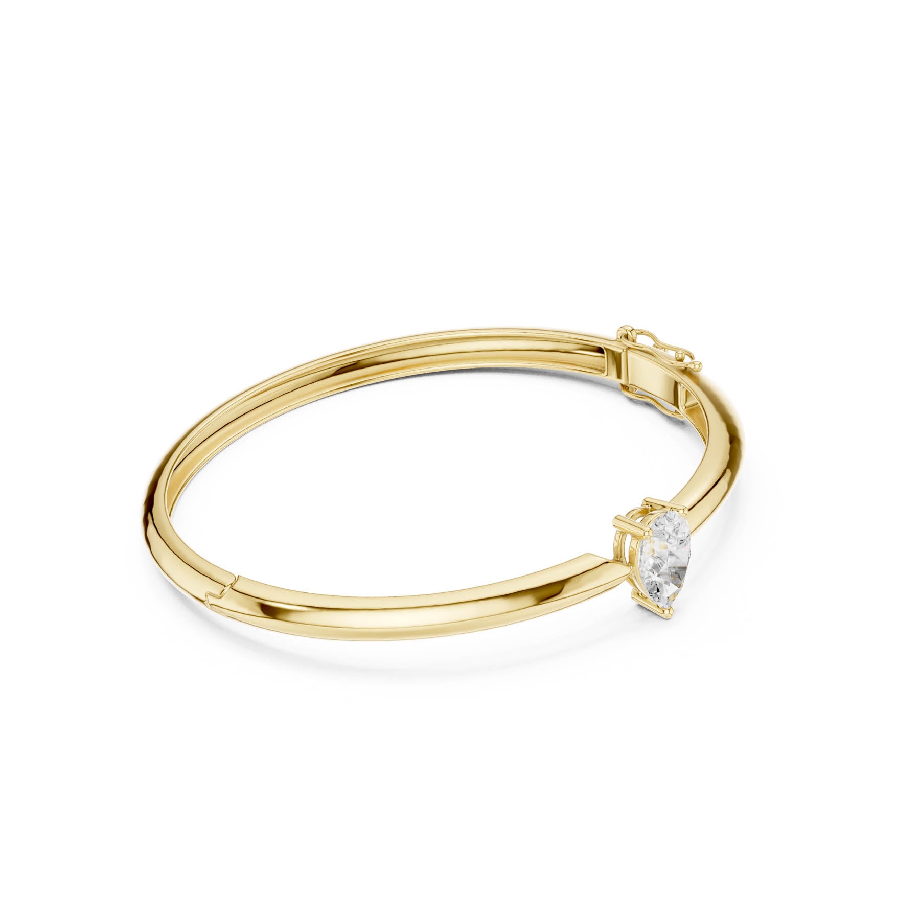 1.97 Ct. Pear Diamond Solitaire Bangle Bracelet (SBWB (34))
