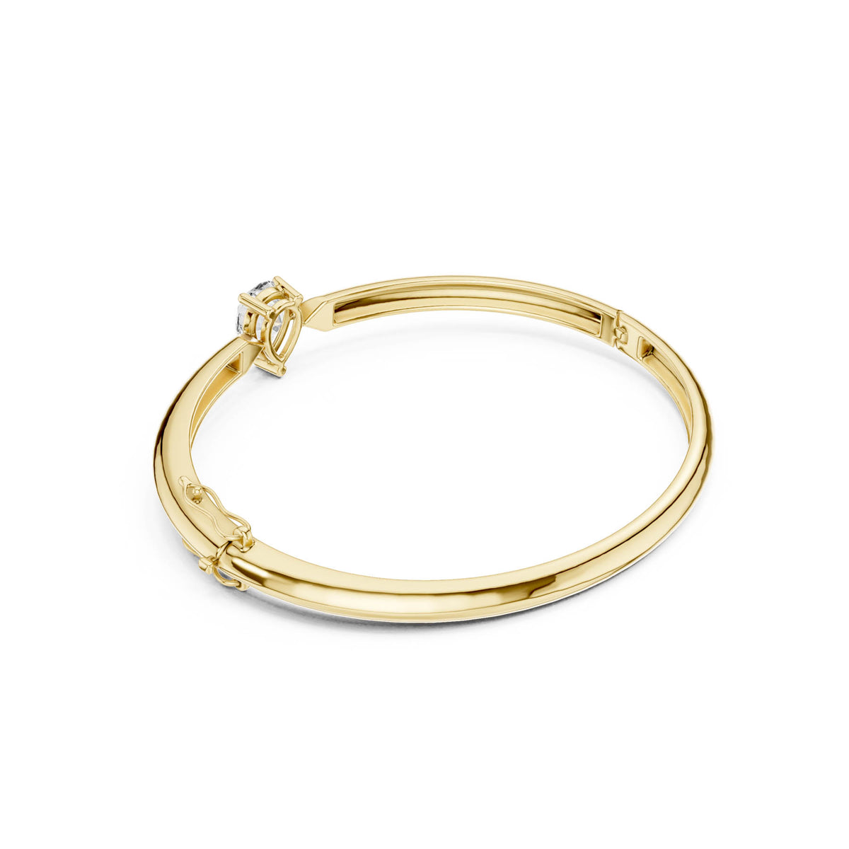 1.97 Ct. Pear Diamond Solitaire Bangle Bracelet (SBWB (34)) 7