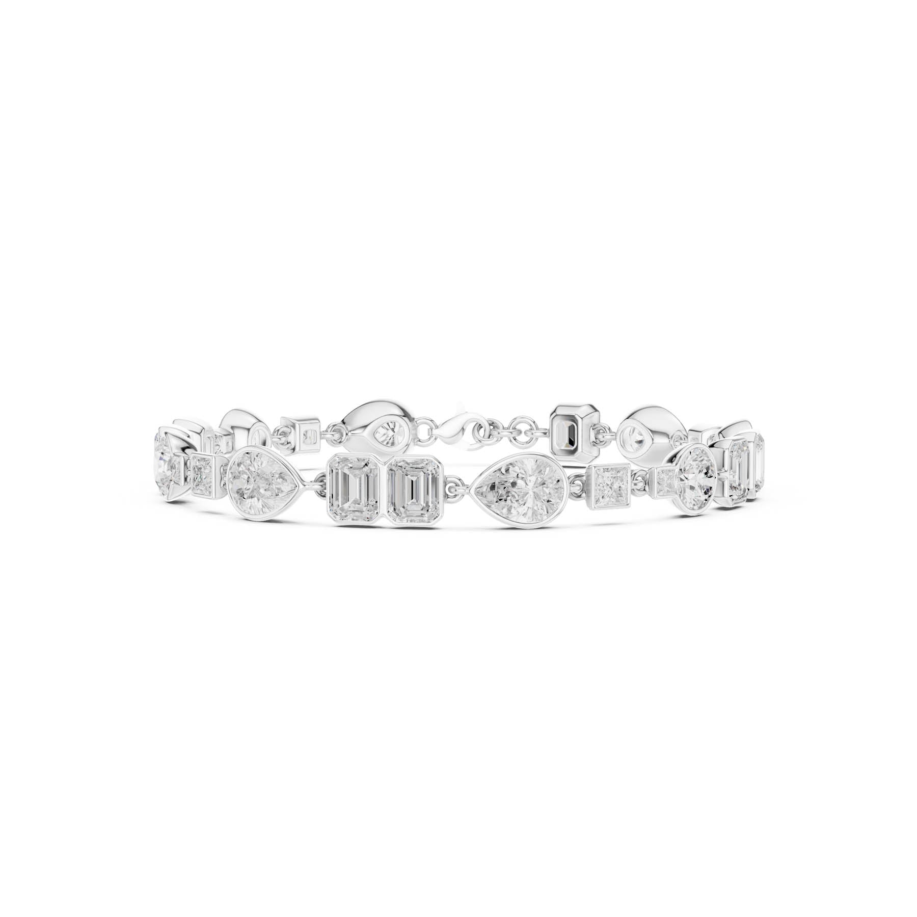 9.05 Ct. Mixed Shape Diamond Link Bracelet (SBWB (42))