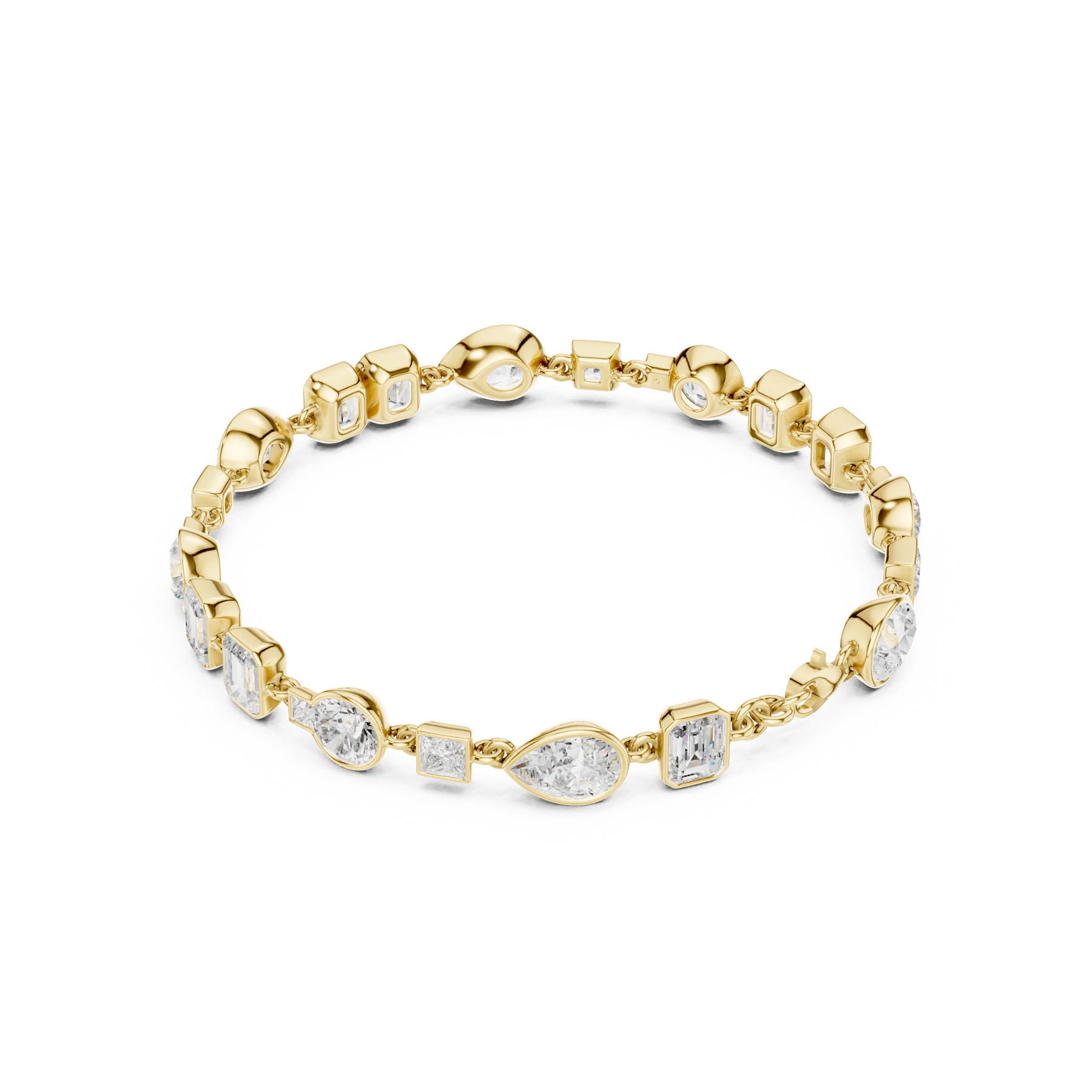 9.05 Ct. Mixed Shape Diamond Link Bracelet (SBWB (42))