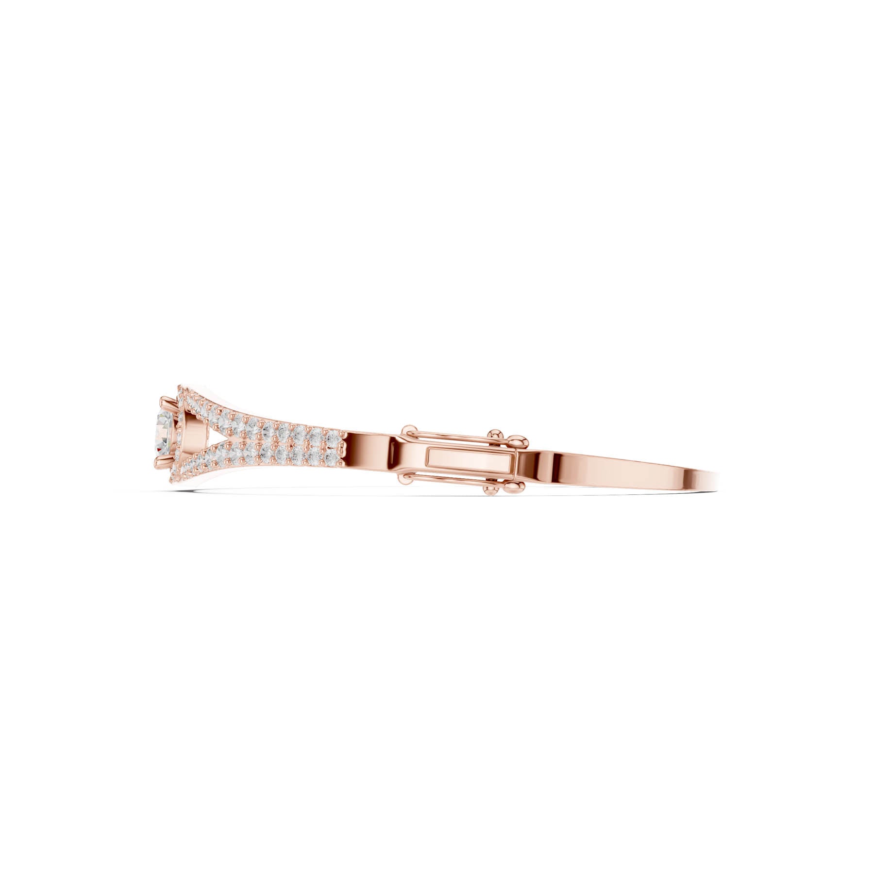 3.04 Ct. Round Diamond Halo Split Shank Bangle Bracelet (SBWB (8)) 12