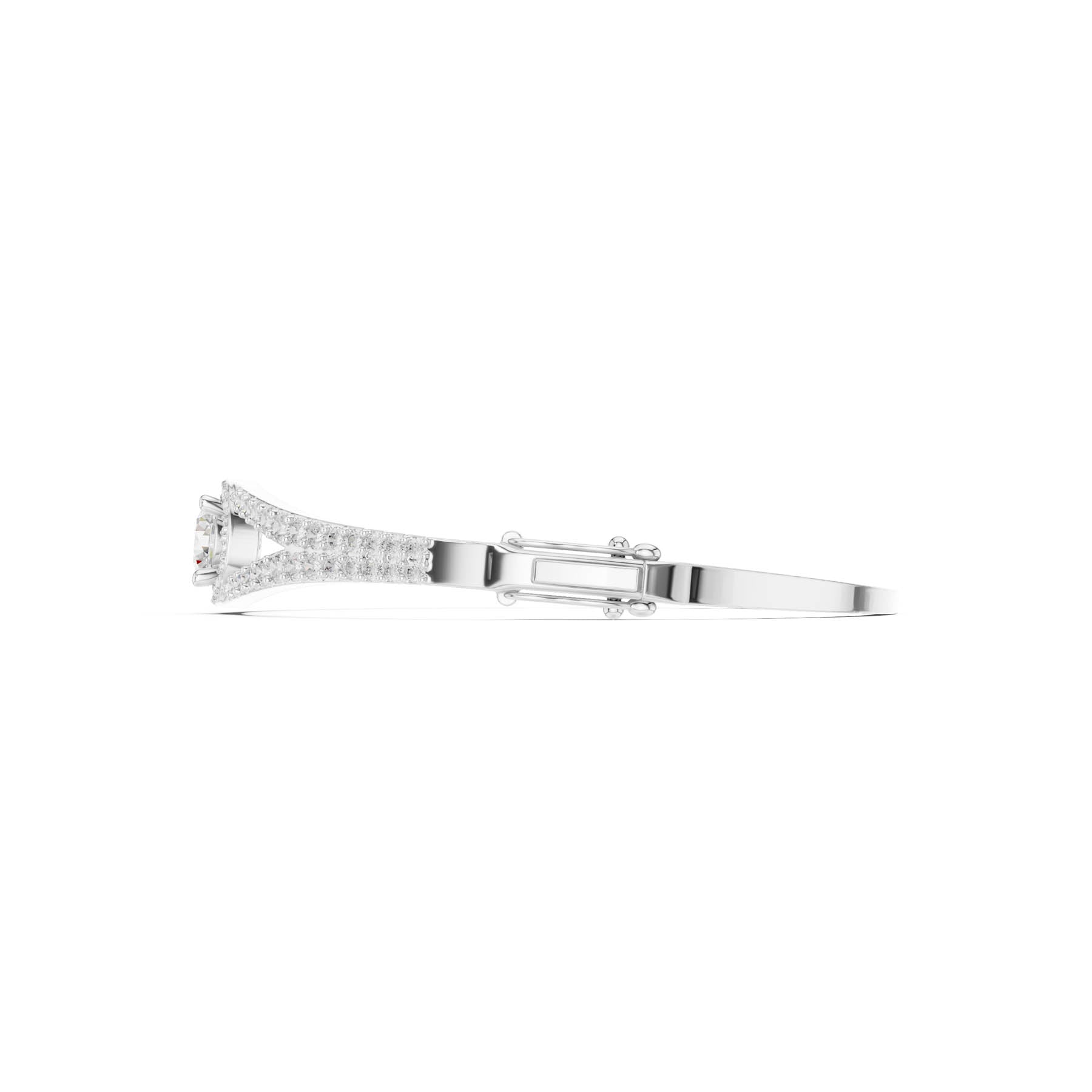3.04 Ct. Round Diamond Halo Split Shank Bangle Bracelet (SBWB (8)) 6