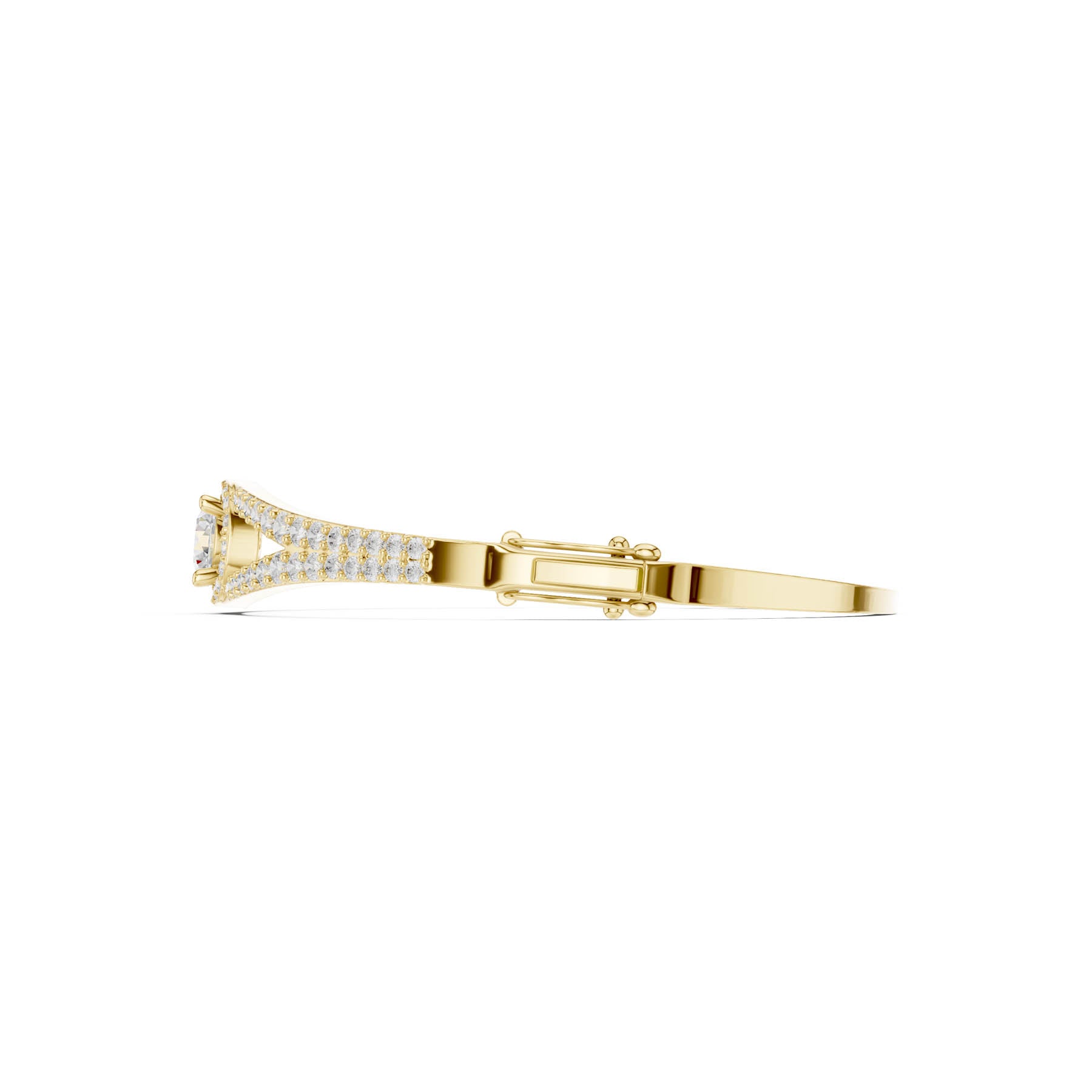 3.04 Ct. Round Diamond Halo Split Shank Bangle Bracelet (SBWB (8)) 9