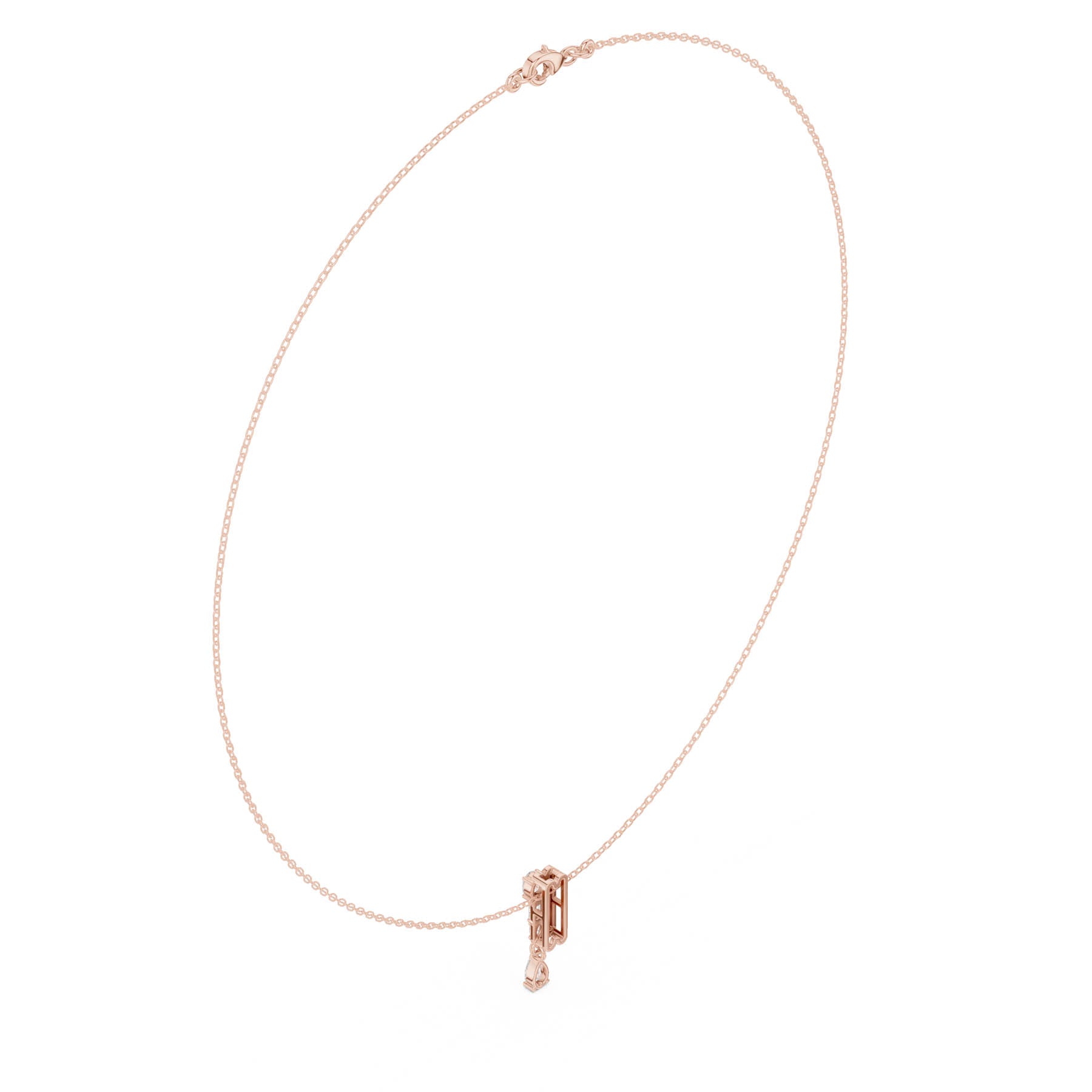 .48 Ct. Mixed Shape Diamond Bar Pendant Necklace with Pear Drop (SBWN (14)) 9