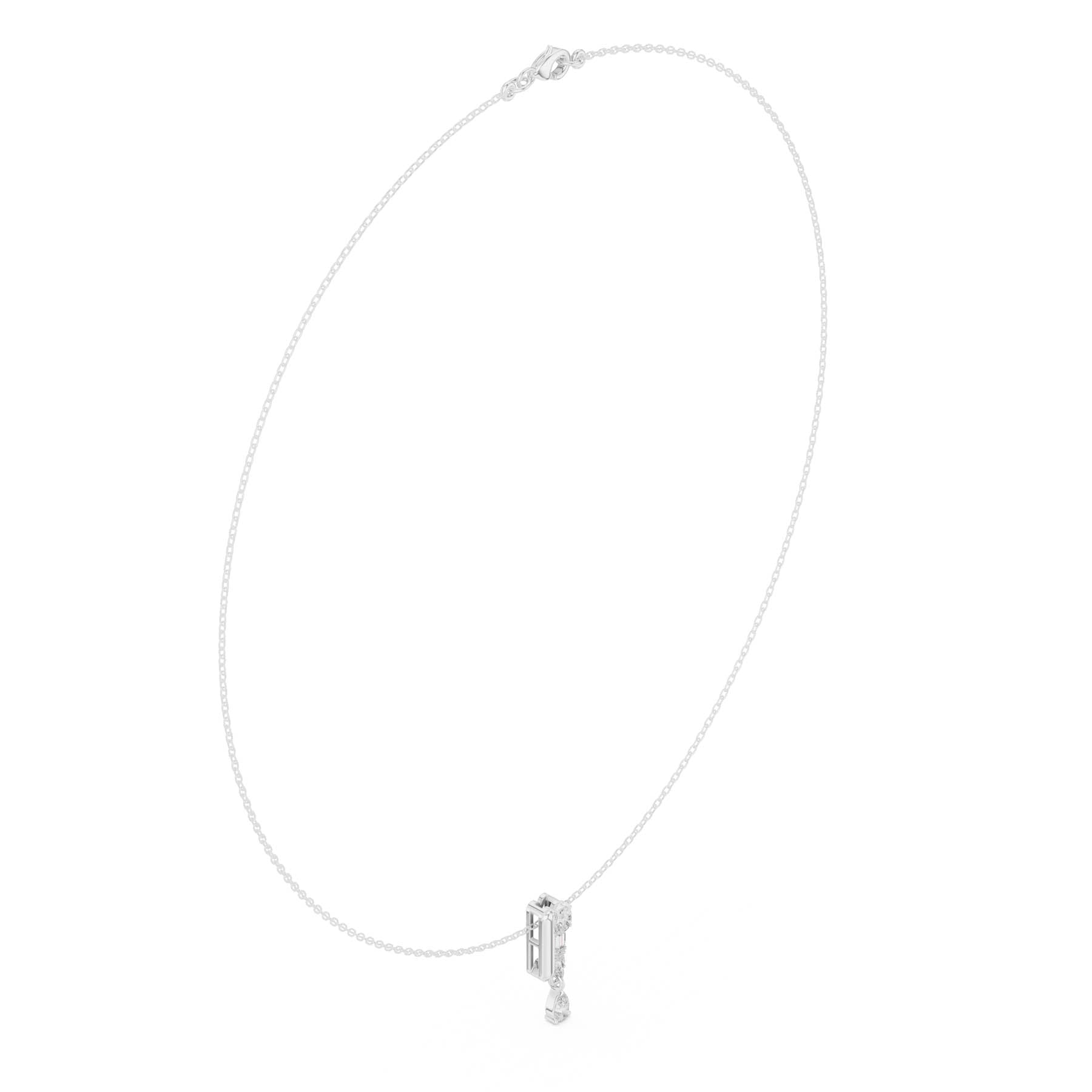 .48 Ct. Mixed Shape Diamond Bar Pendant Necklace with Pear Drop (SBWN (14)) 12