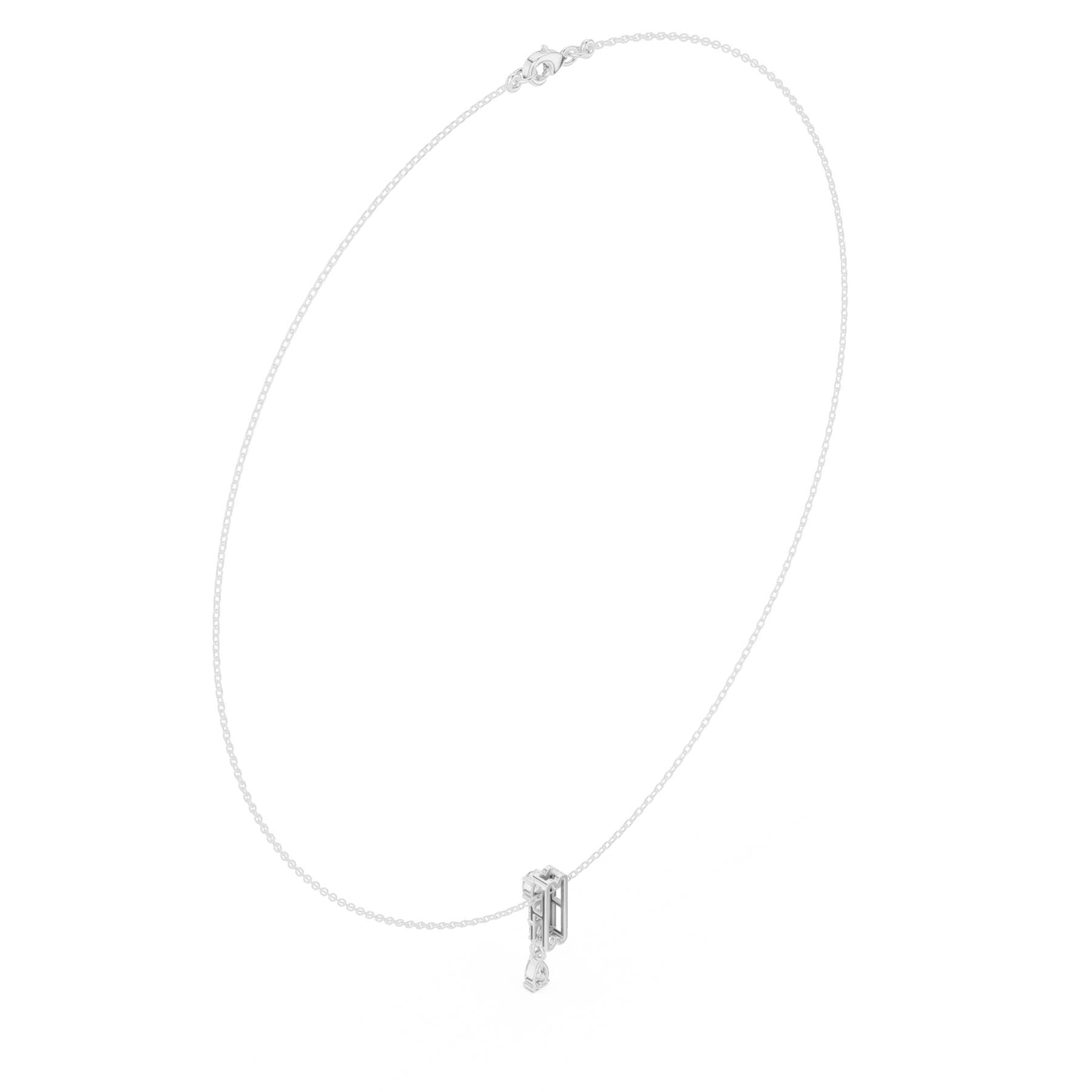 .48 Ct. Mixed Shape Diamond Bar Pendant Necklace with Pear Drop (SBWN (14)) 13