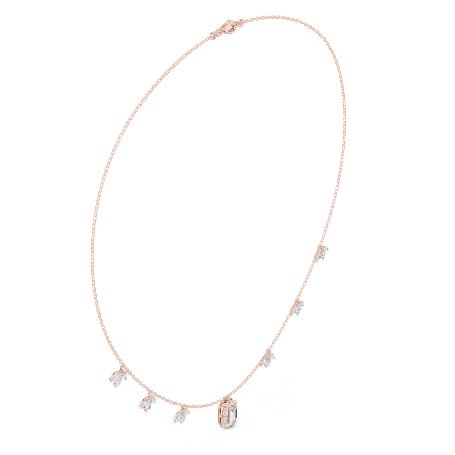 1.73 Ct. Baguette Diamond Pendant Necklace with Marquise Accents (SBWN (15)) 11