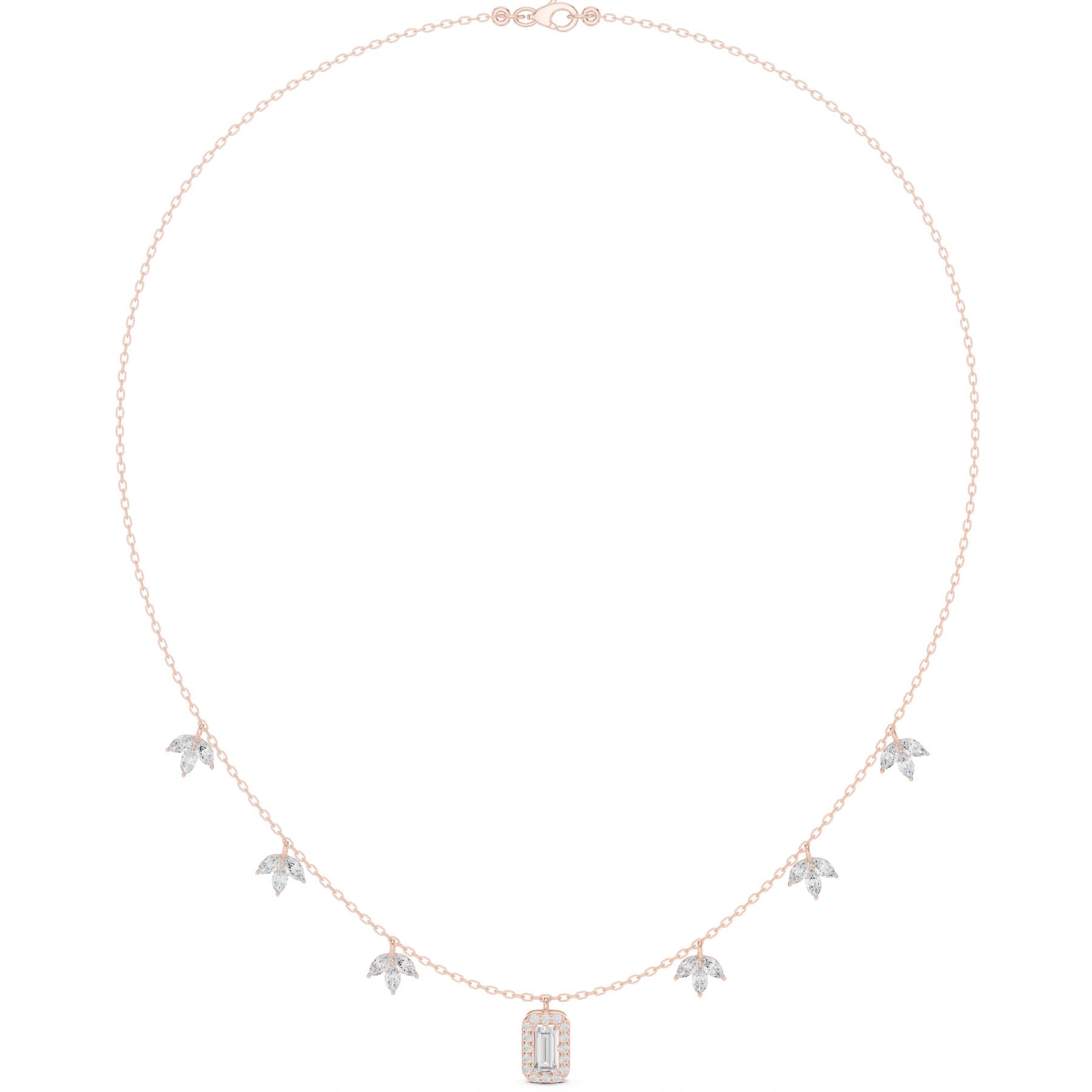 1.73 Ct. Baguette Diamond Pendant Necklace with Marquise Accents (SBWN (15)) 2