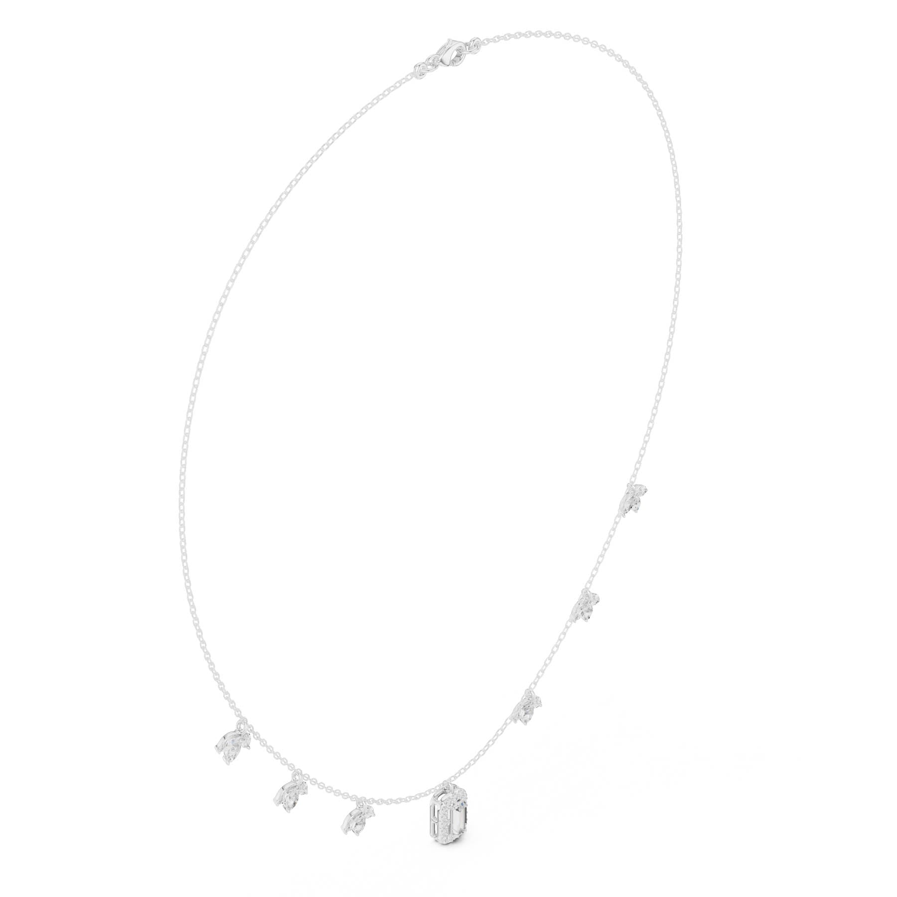 1.73 Ct. Baguette Diamond Pendant Necklace with Marquise Accents (SBWN (15)) 4