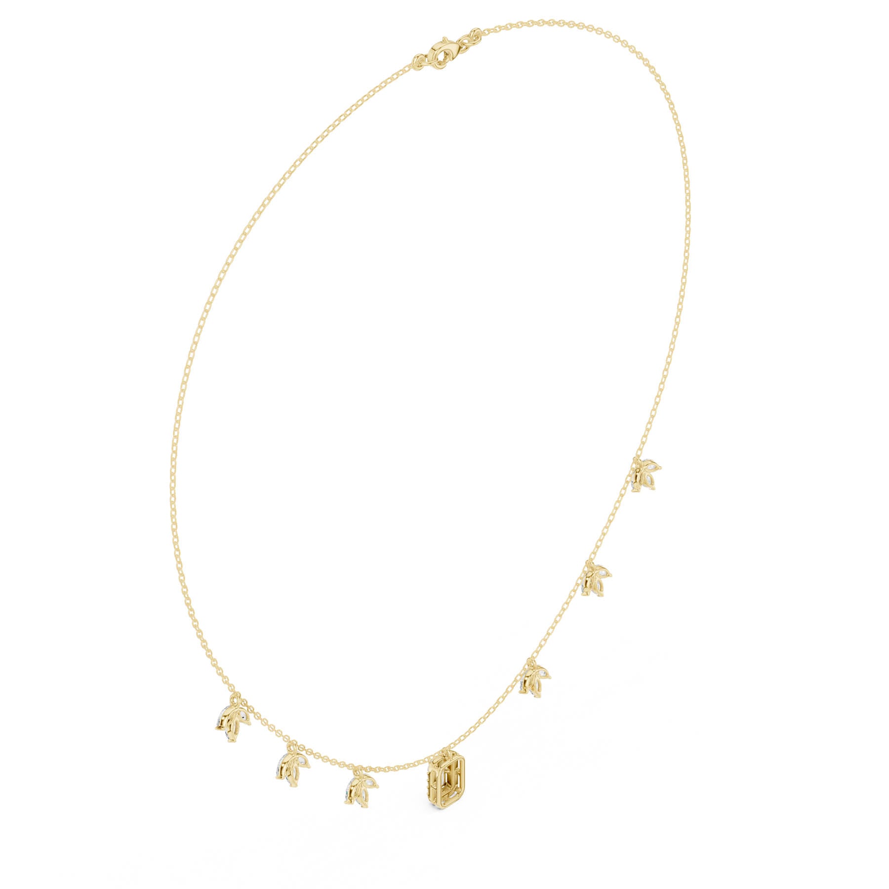 1.73 Ct. Baguette Diamond Pendant Necklace with Marquise Accents (SBWN (15)) 8