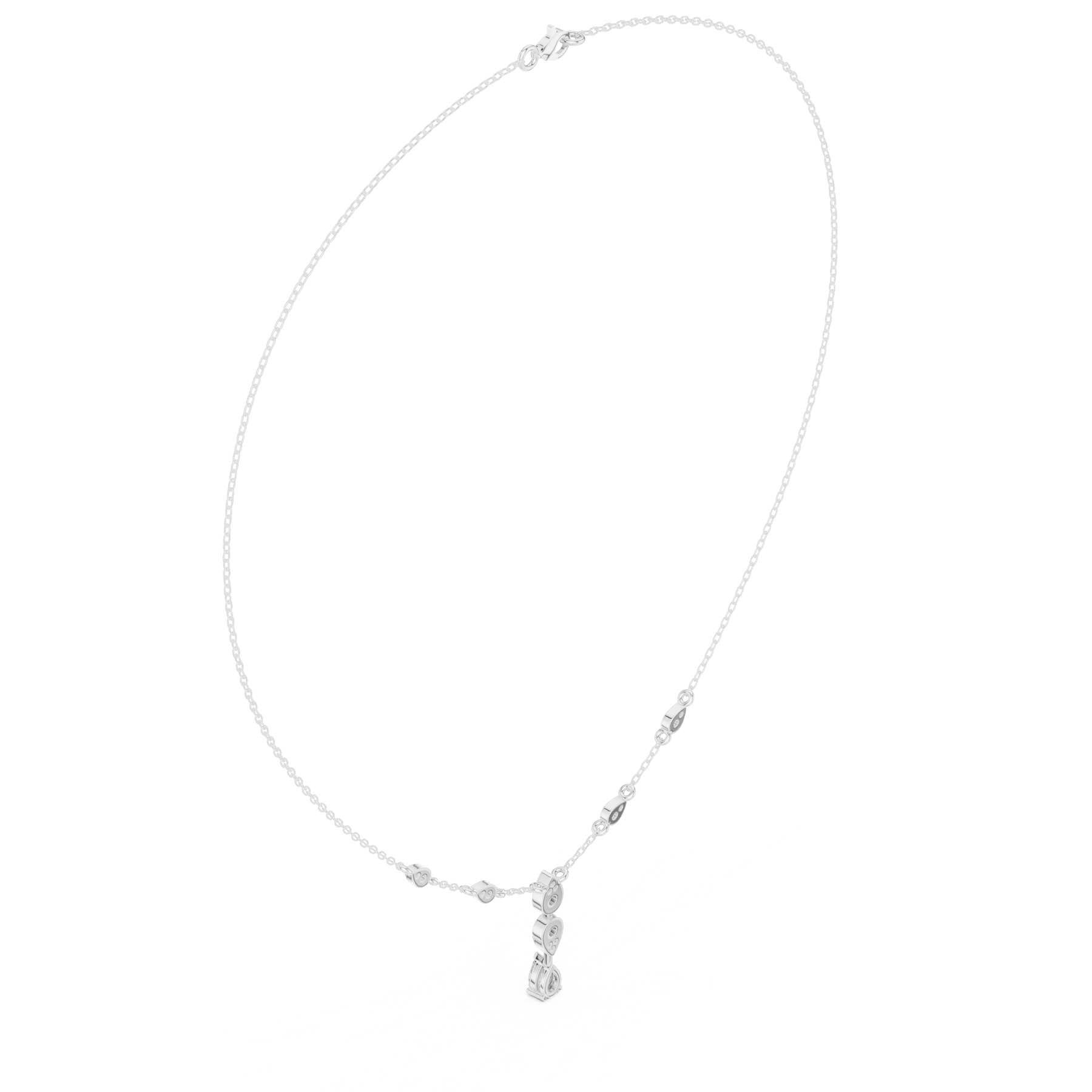 .64 Ct. Pear Shape Diamond Station Drop Necklace (SBWN (20)) 6