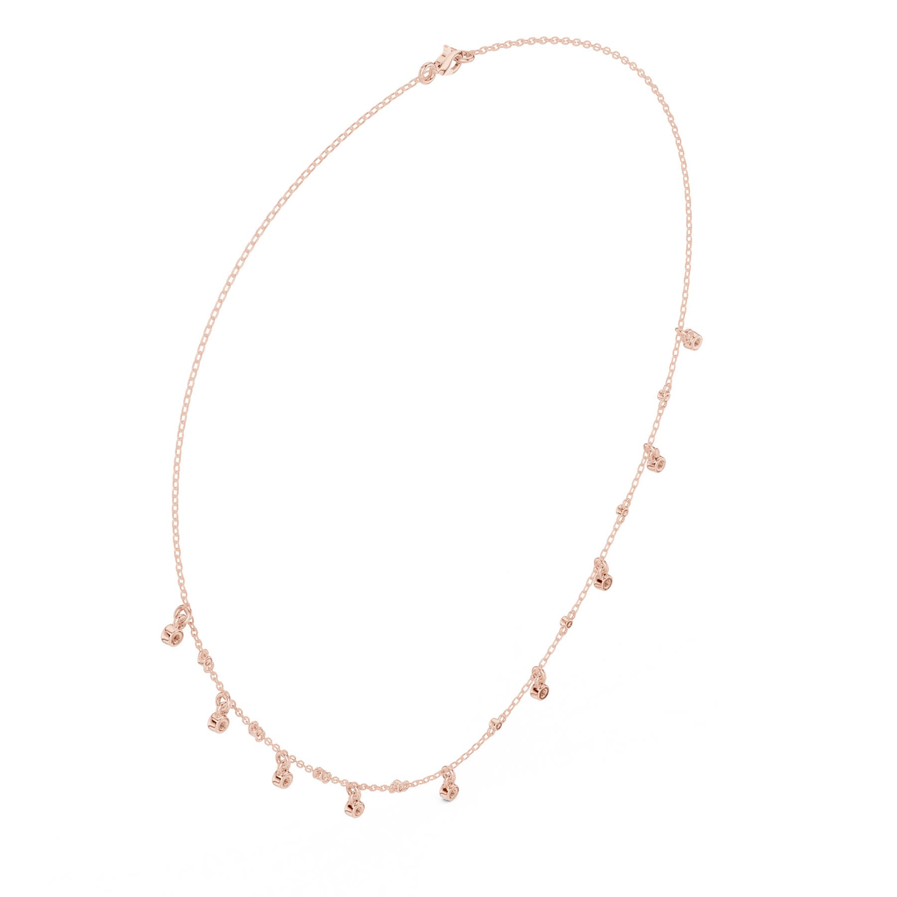 .36 Ct. Round Diamond Bezel Station Drop Necklace (SBWN (21)) 12