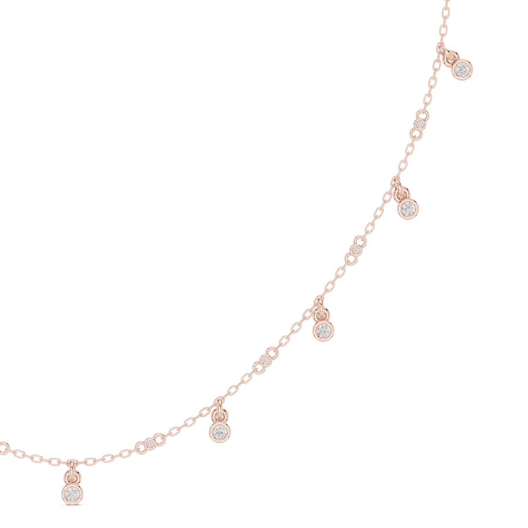 .36 Ct. Round Diamond Bezel Station Drop Necklace (SBWN (21)) 13