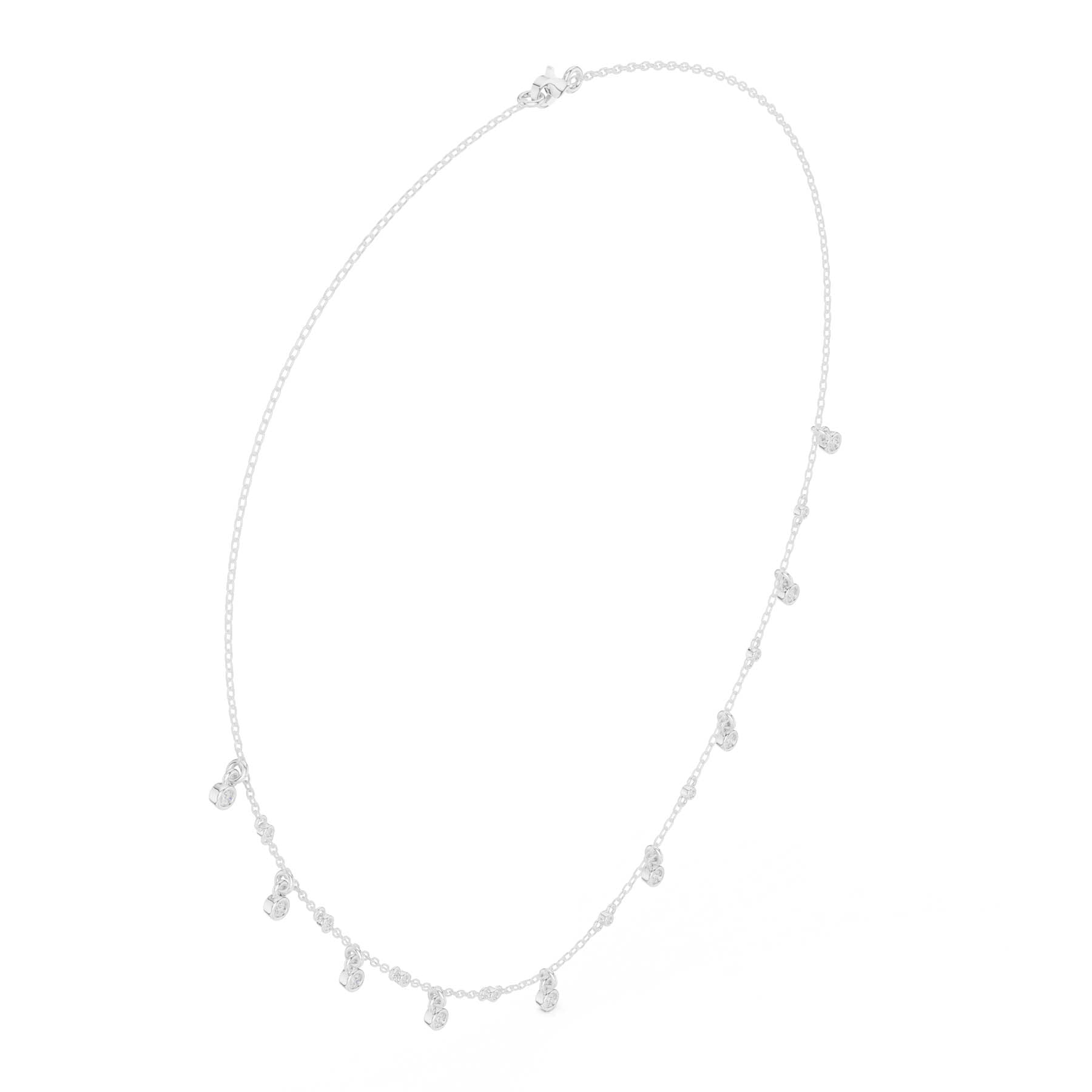 .36 Ct. Round Diamond Bezel Station Drop Necklace (SBWN (21)) 4