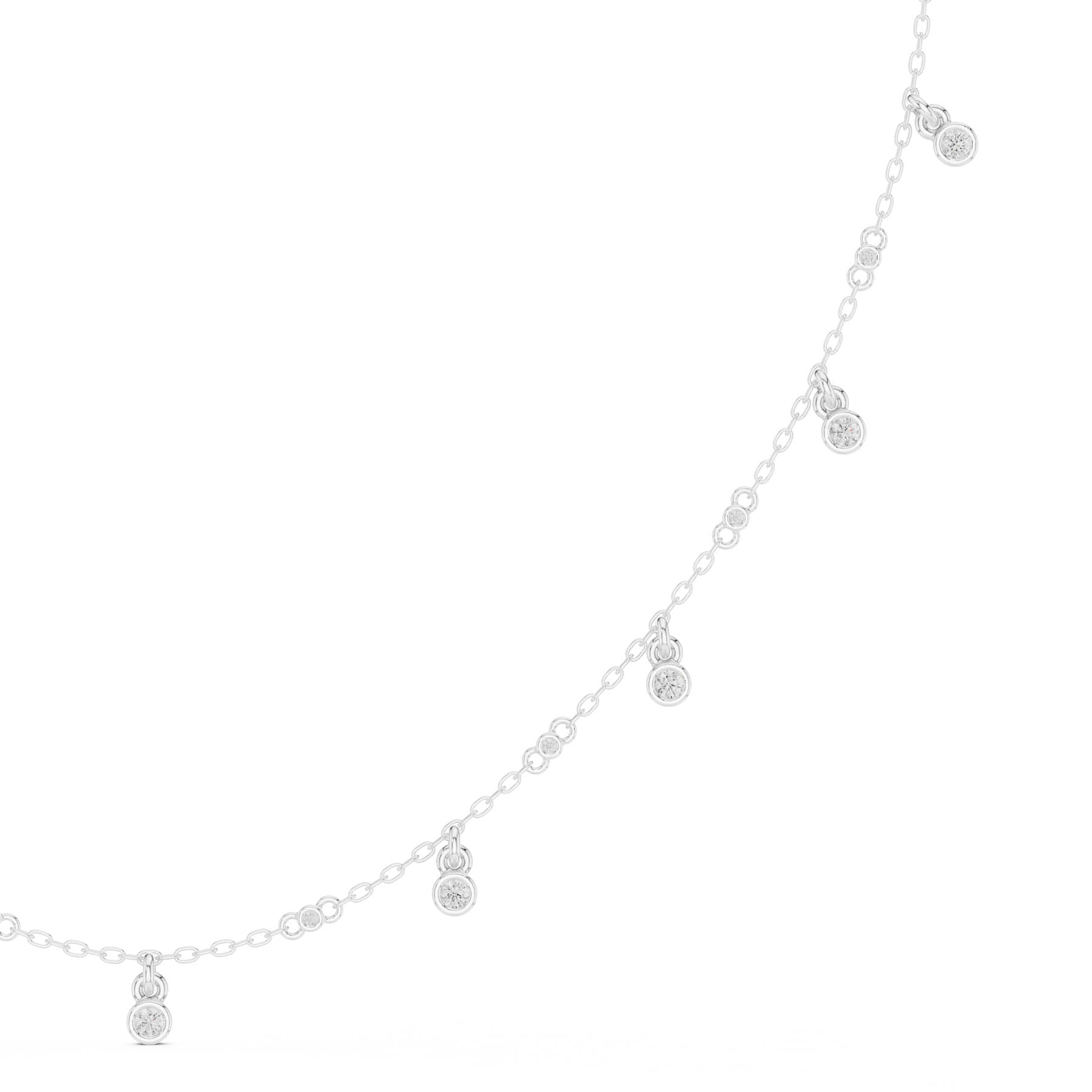 .36 Ct. Round Diamond Bezel Station Drop Necklace (SBWN (21)) 1