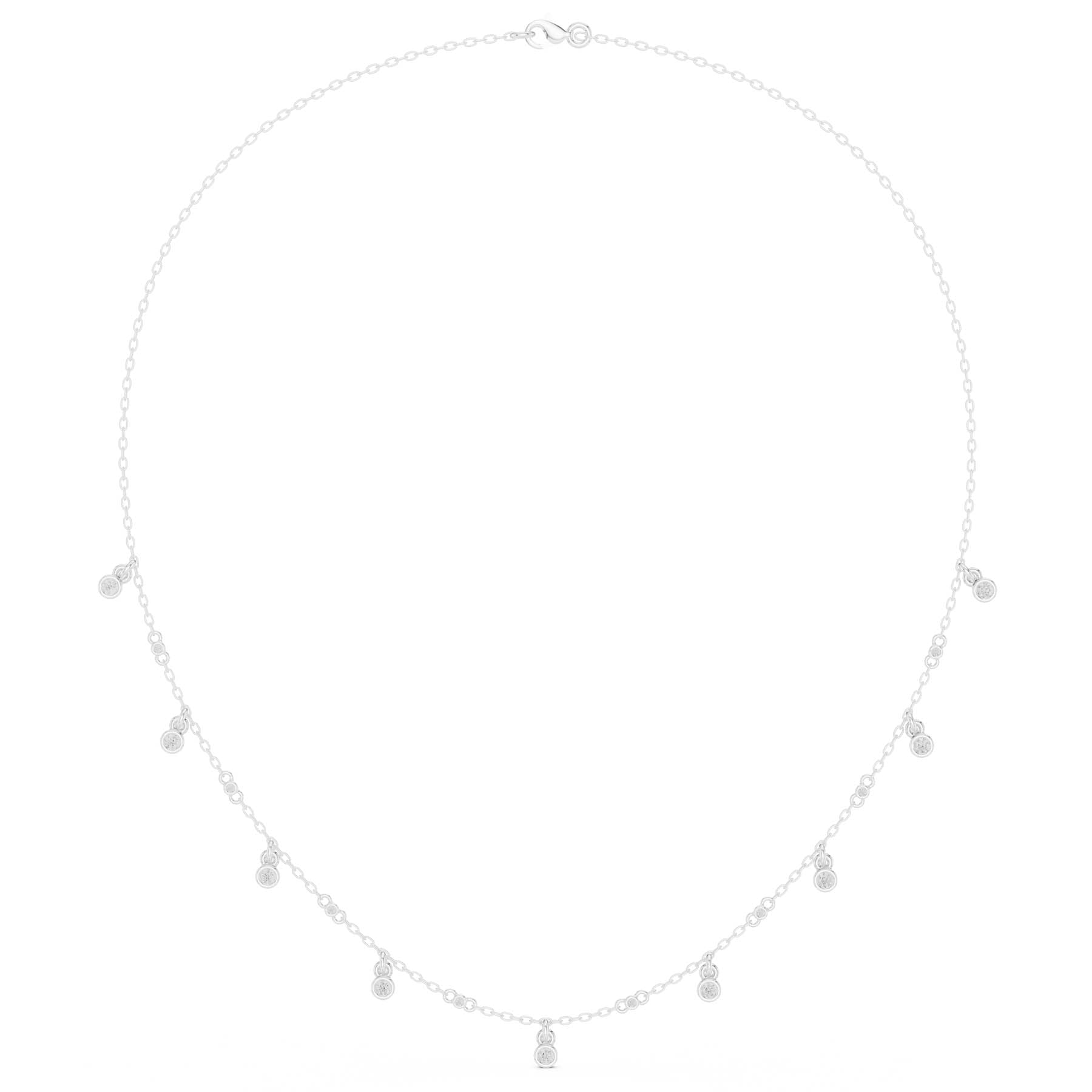 .36 Ct. Round Diamond Bezel Station Drop Necklace (SBWN (21)) 6