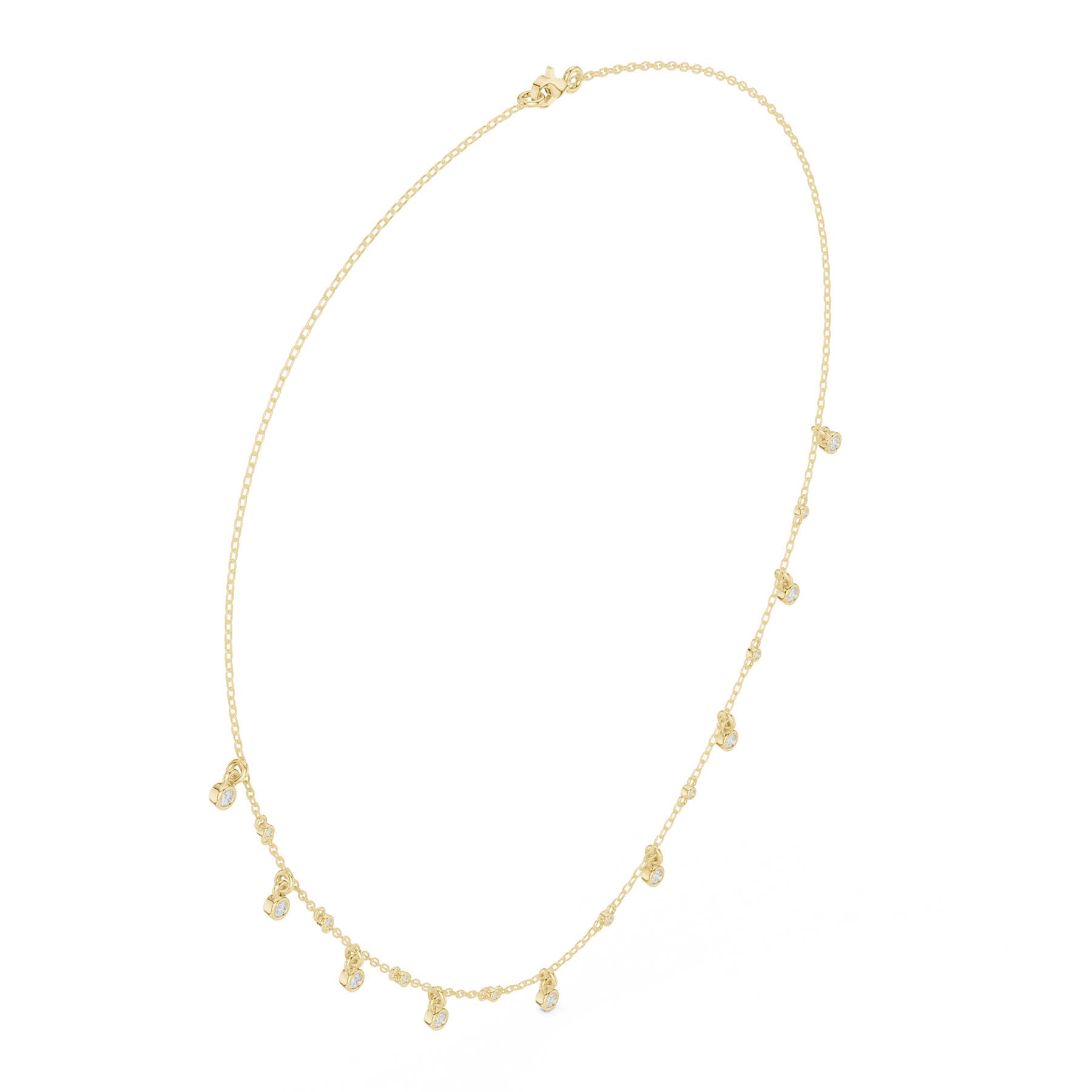 .36 Ct. Round Diamond Bezel Station Drop Necklace (SBWN (21)) 7