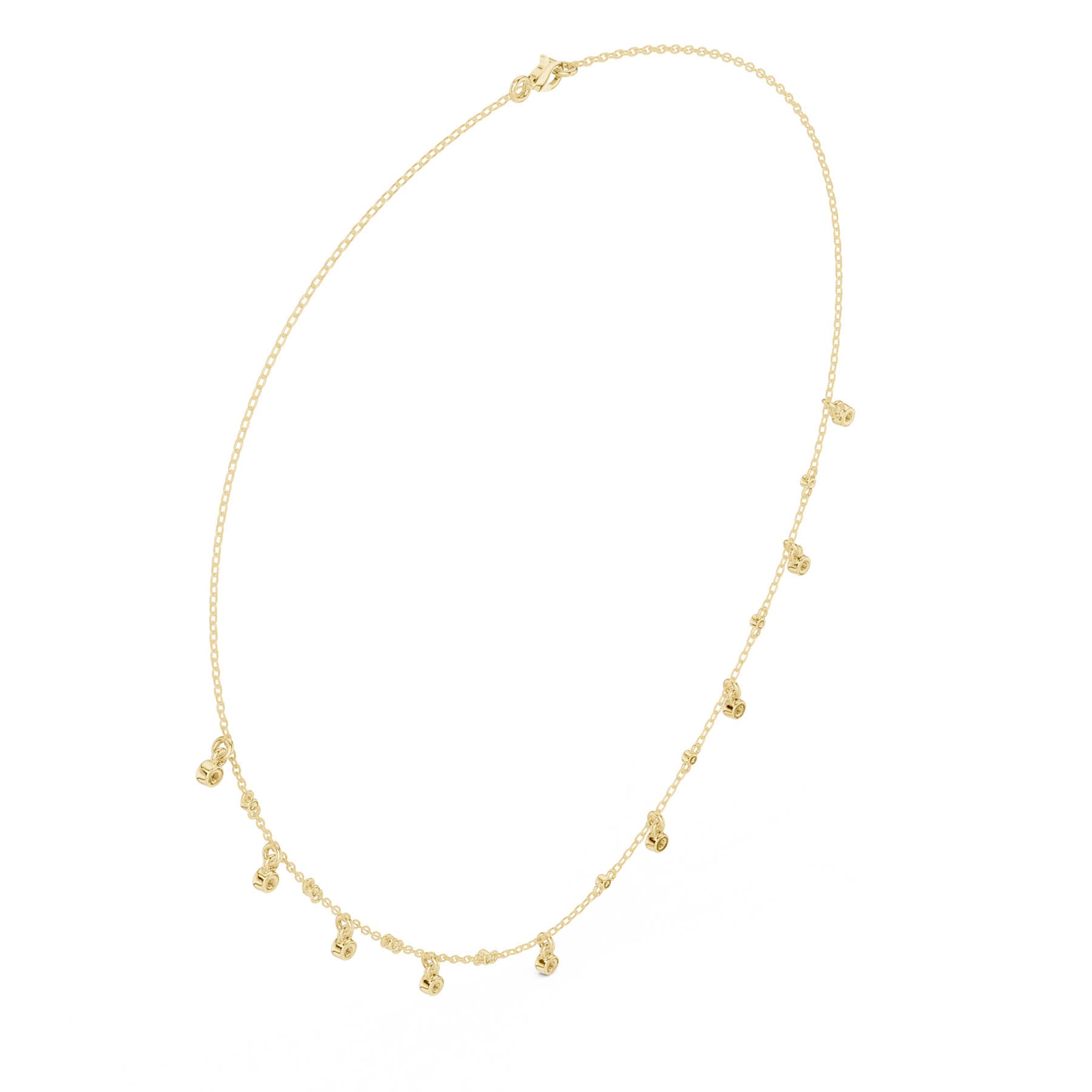.36 Ct. Round Diamond Bezel Station Drop Necklace (SBWN (21)) 8