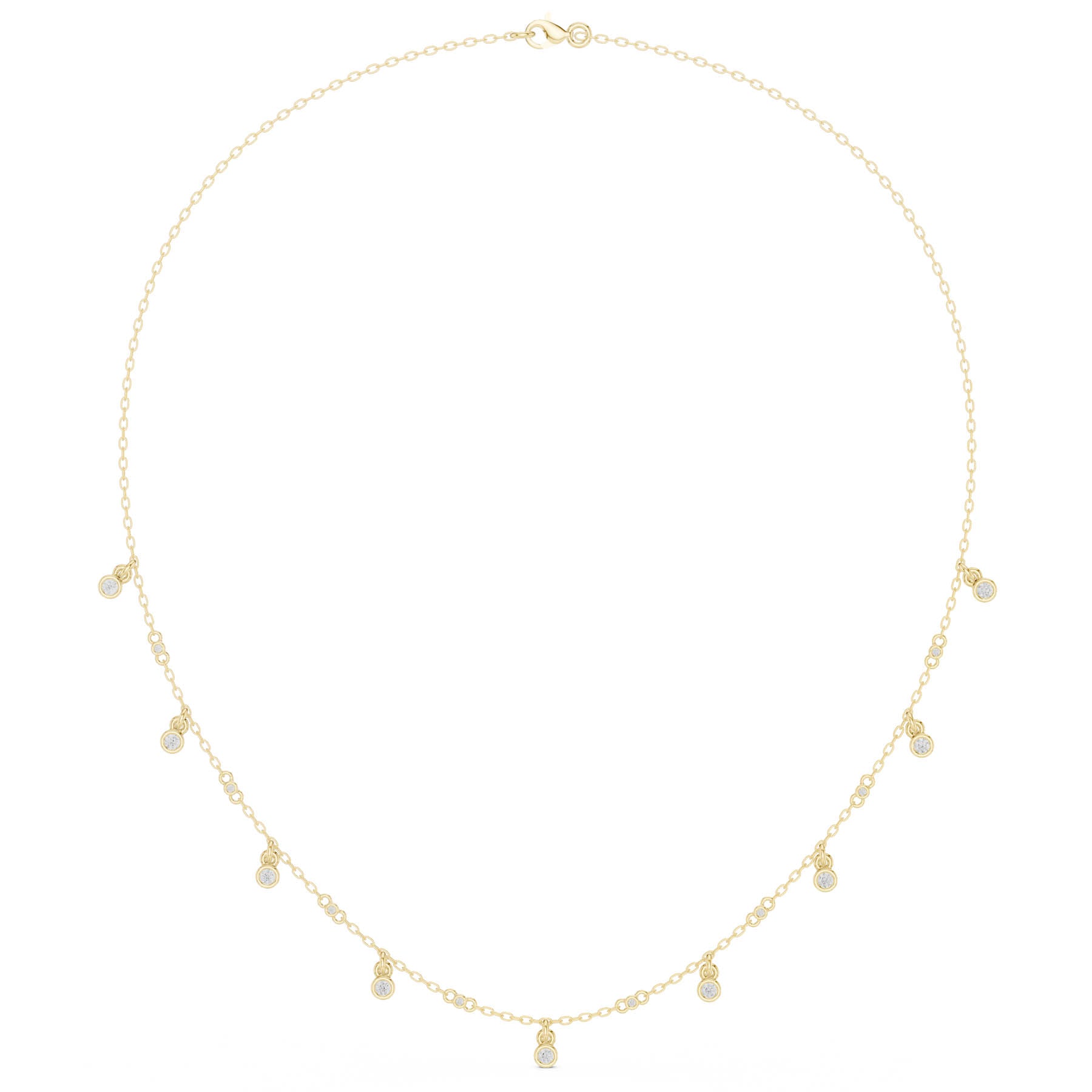 .36 Ct. Round Diamond Bezel Station Drop Necklace (SBWN (21)) 10
