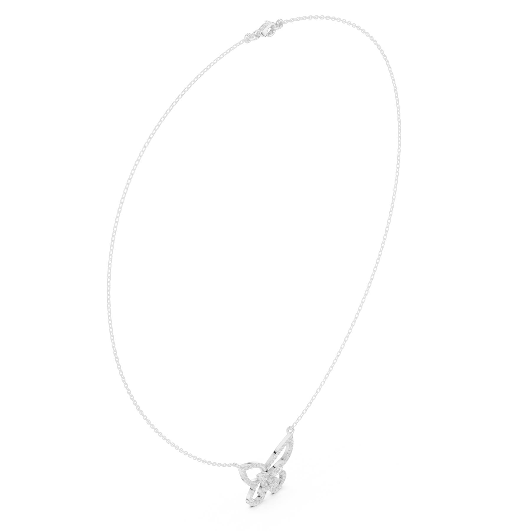 .73 Ct. Round Diamond Pavé Butterfly Pendant Necklace (SBWN (25)) 12