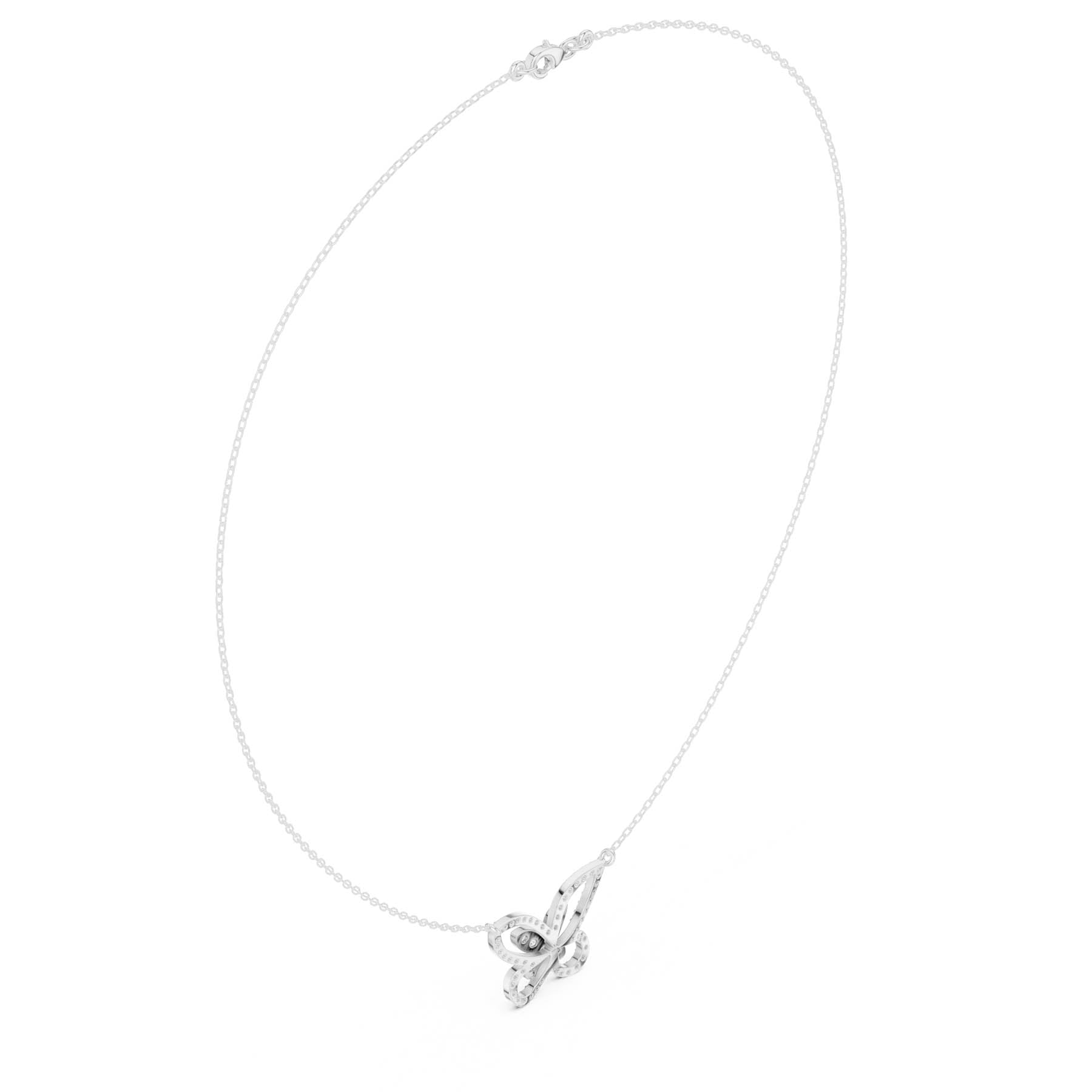 .73 Ct. Round Diamond Pavé Butterfly Pendant Necklace (SBWN (25)) 13
