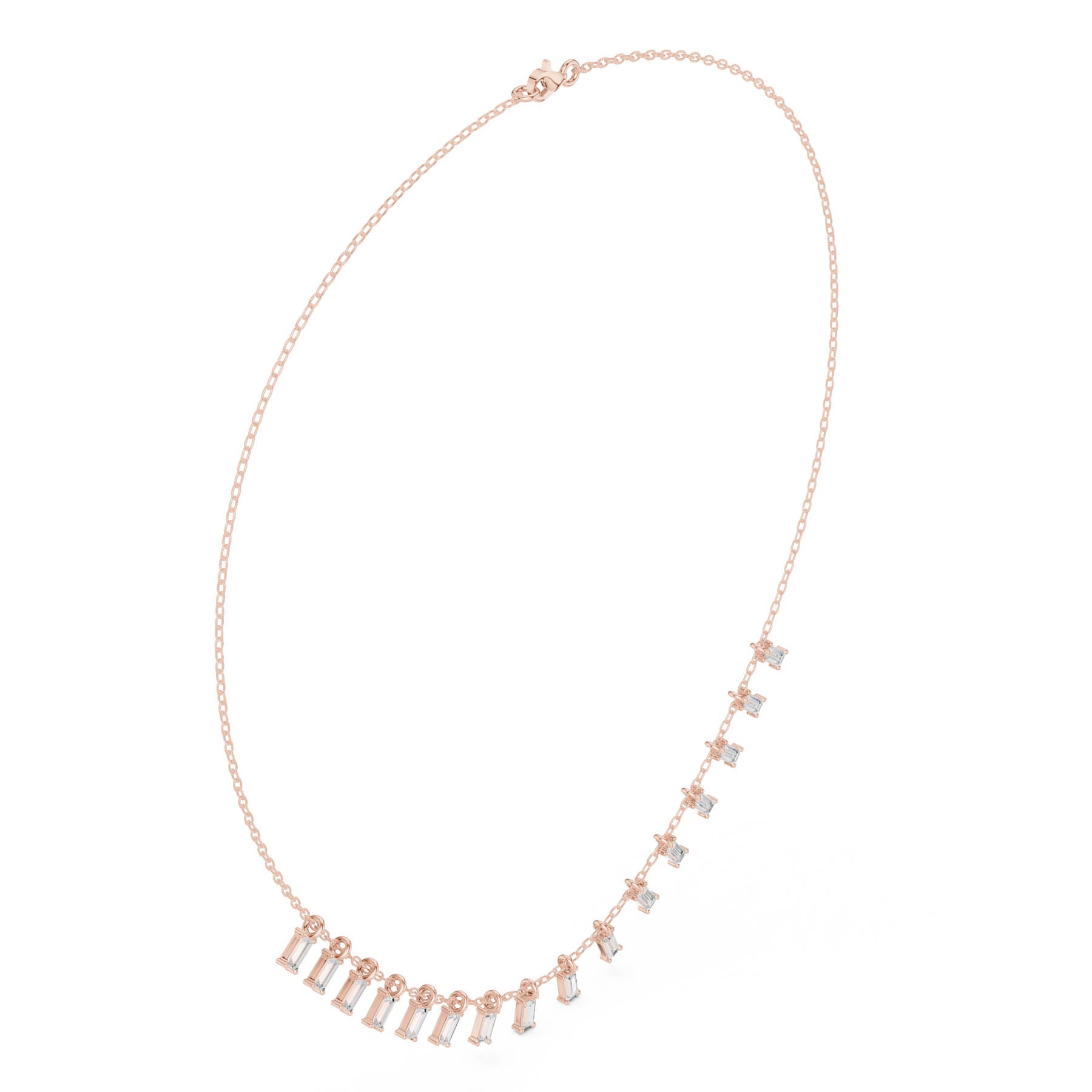 1.74 Ct. Baguette Diamond Bar Drop Necklace (SBWN (26)) 11