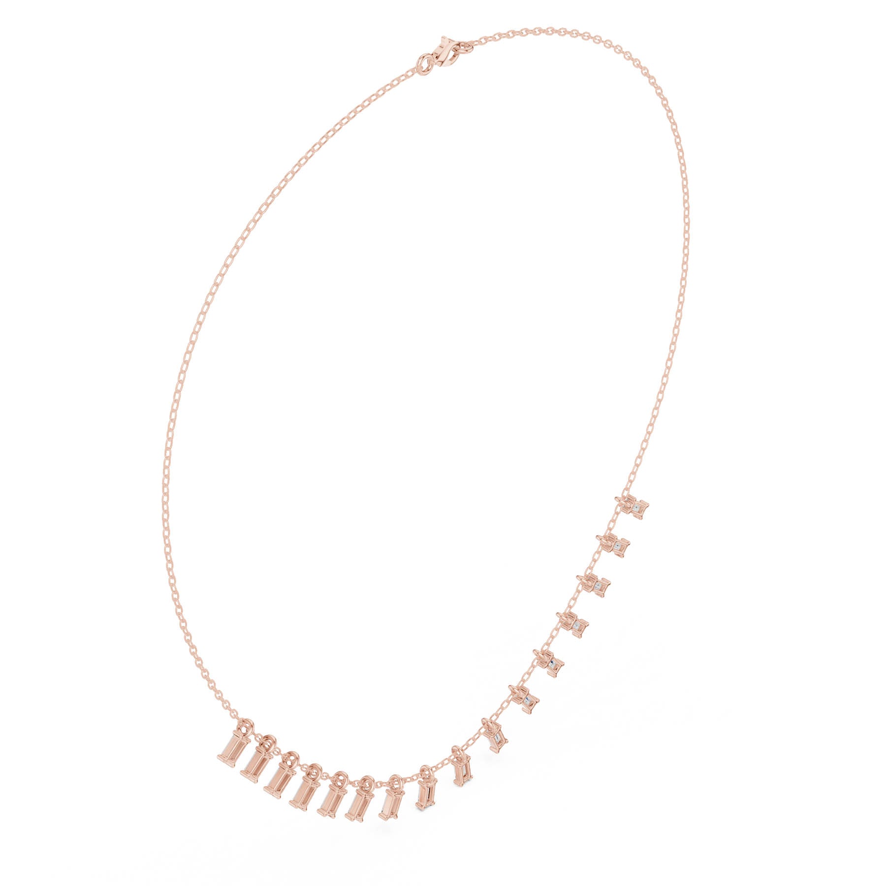 1.74 Ct. Baguette Diamond Bar Drop Necklace (SBWN (26)) 12