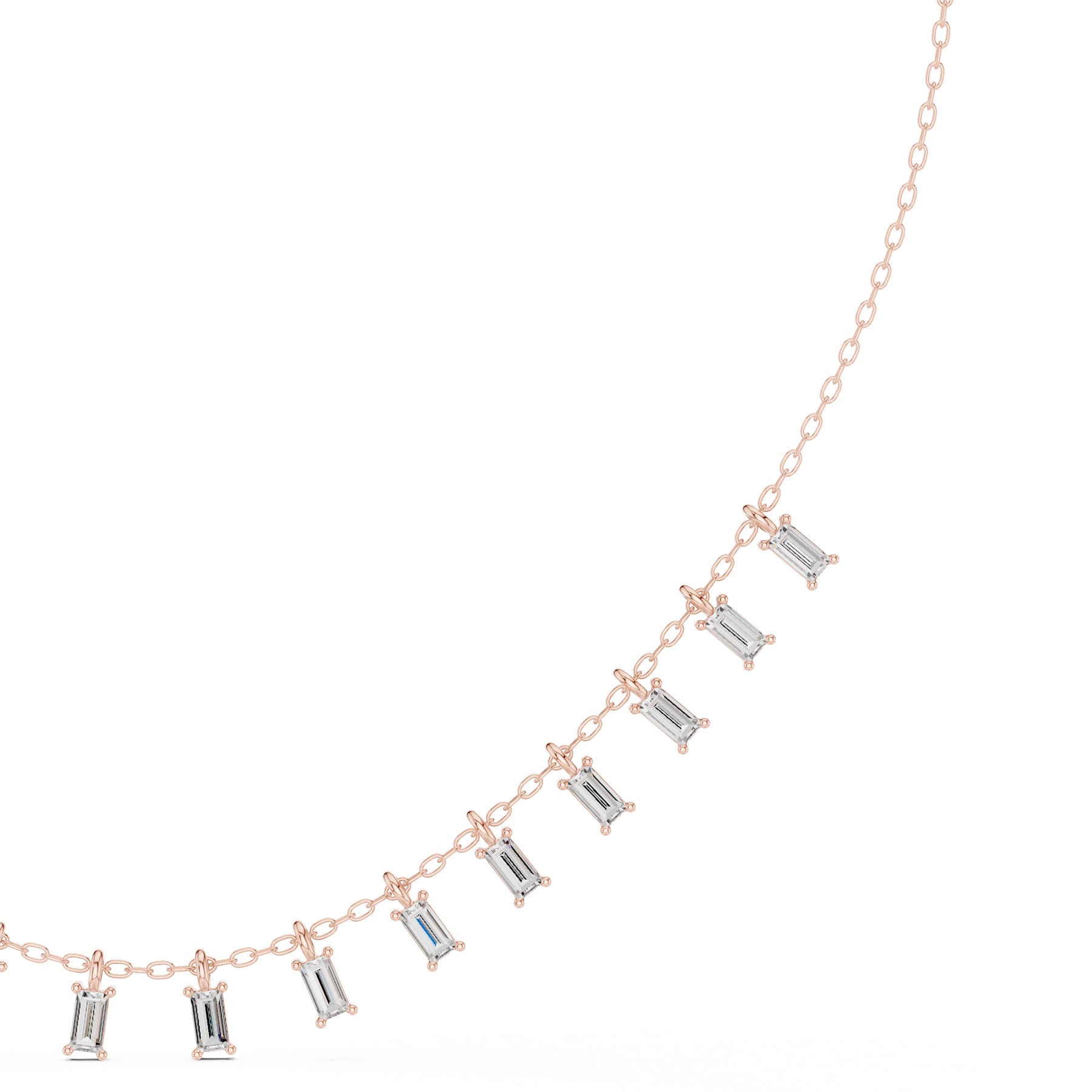 1.74 Ct. Baguette Diamond Bar Drop Necklace (SBWN (26)) 13