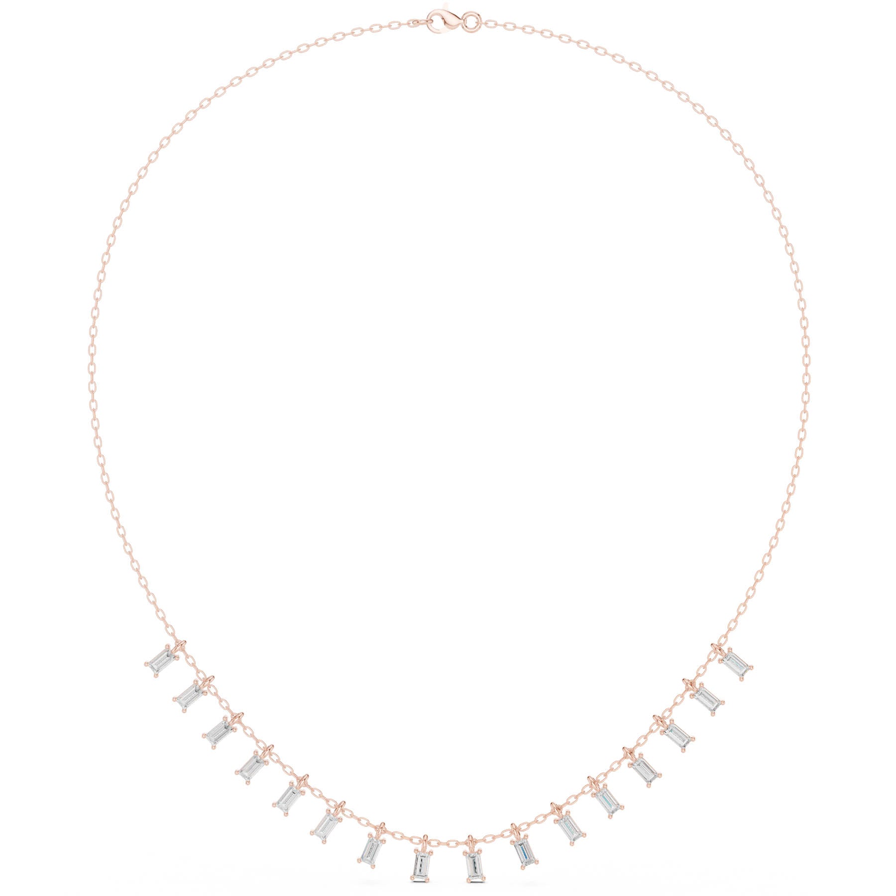 1.74 Ct. Baguette Diamond Bar Drop Necklace (SBWN (26)) 4