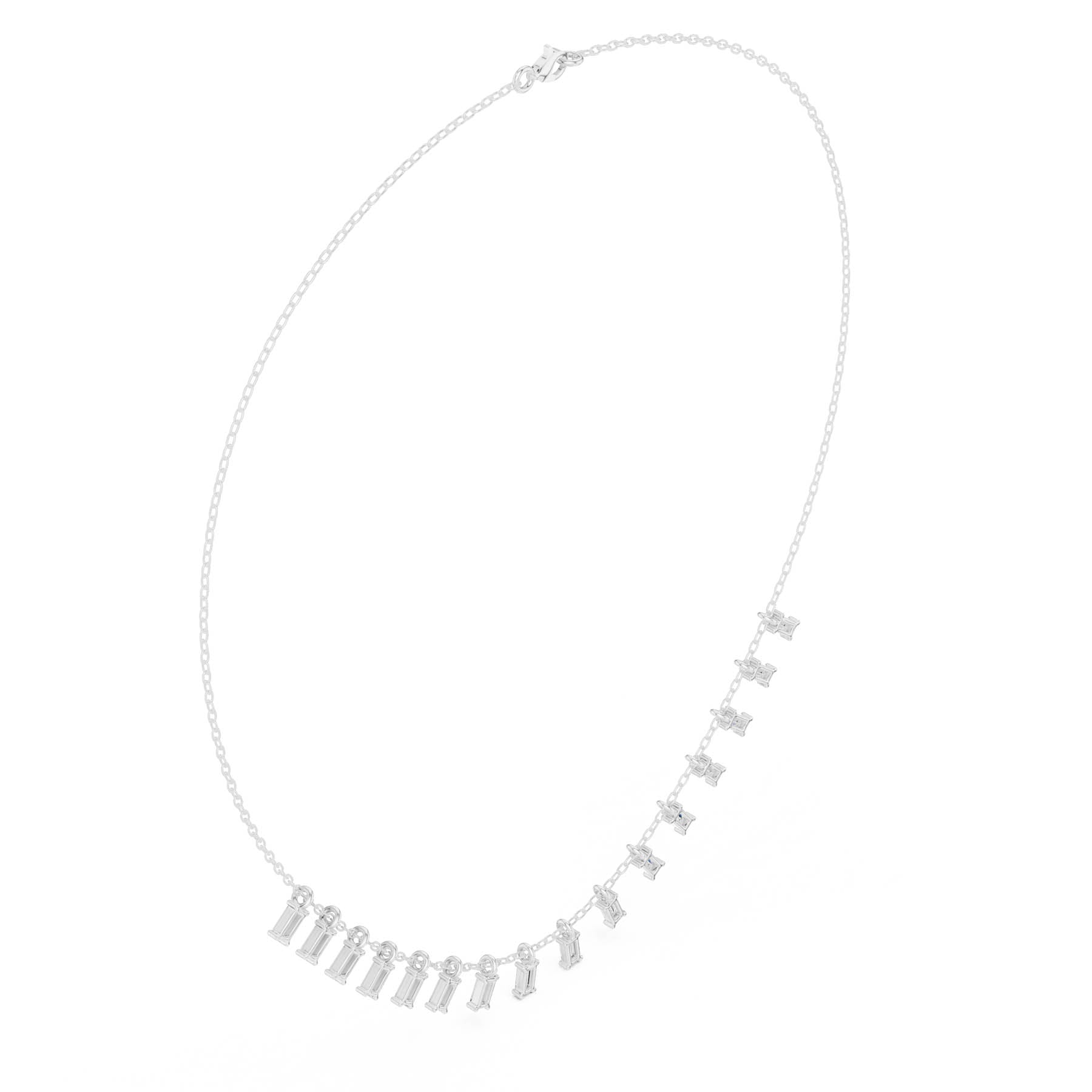 1.74 Ct. Baguette Diamond Bar Drop Necklace (SBWN (26)) 5