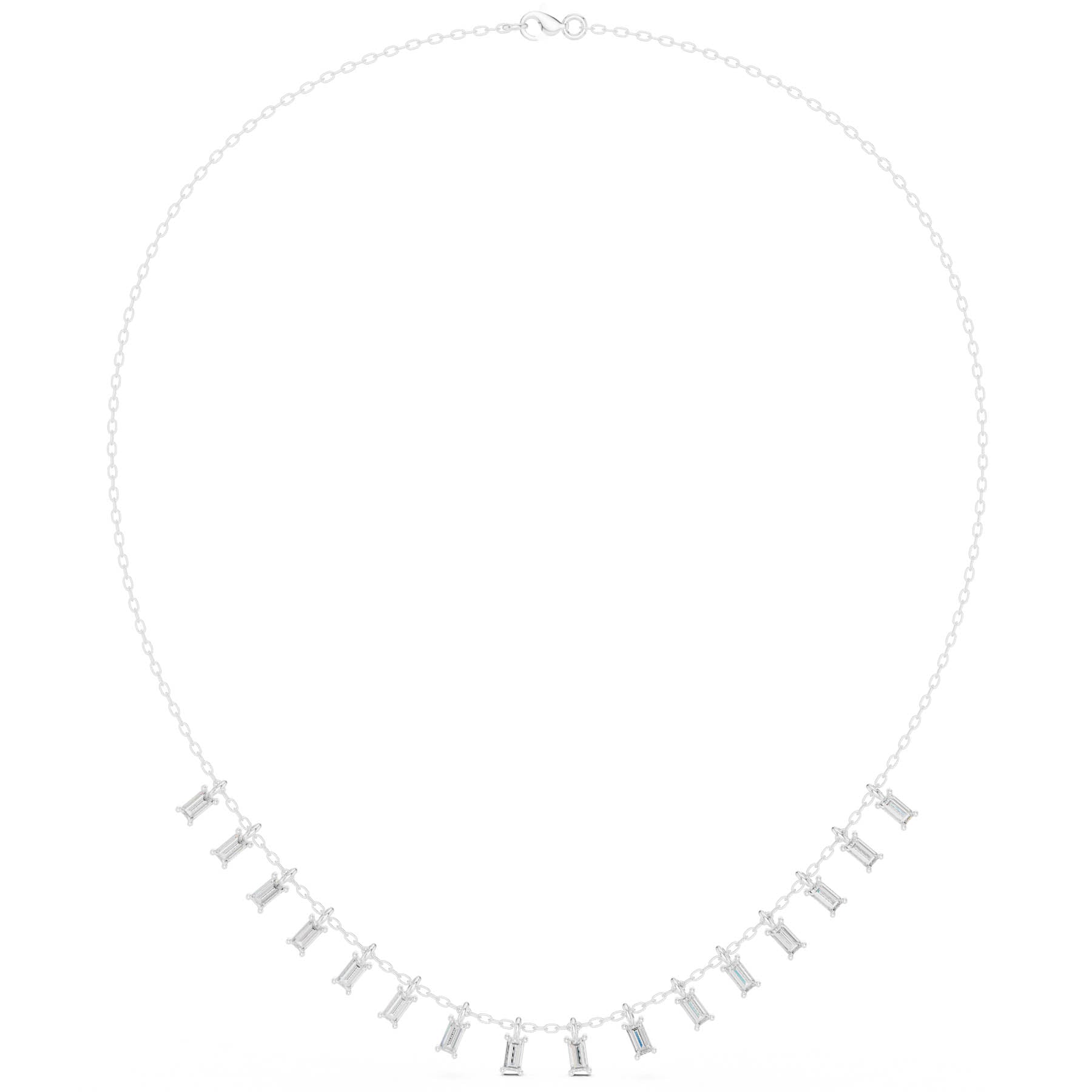 1.74 Ct. Baguette Diamond Bar Drop Necklace (SBWN (26)) 6