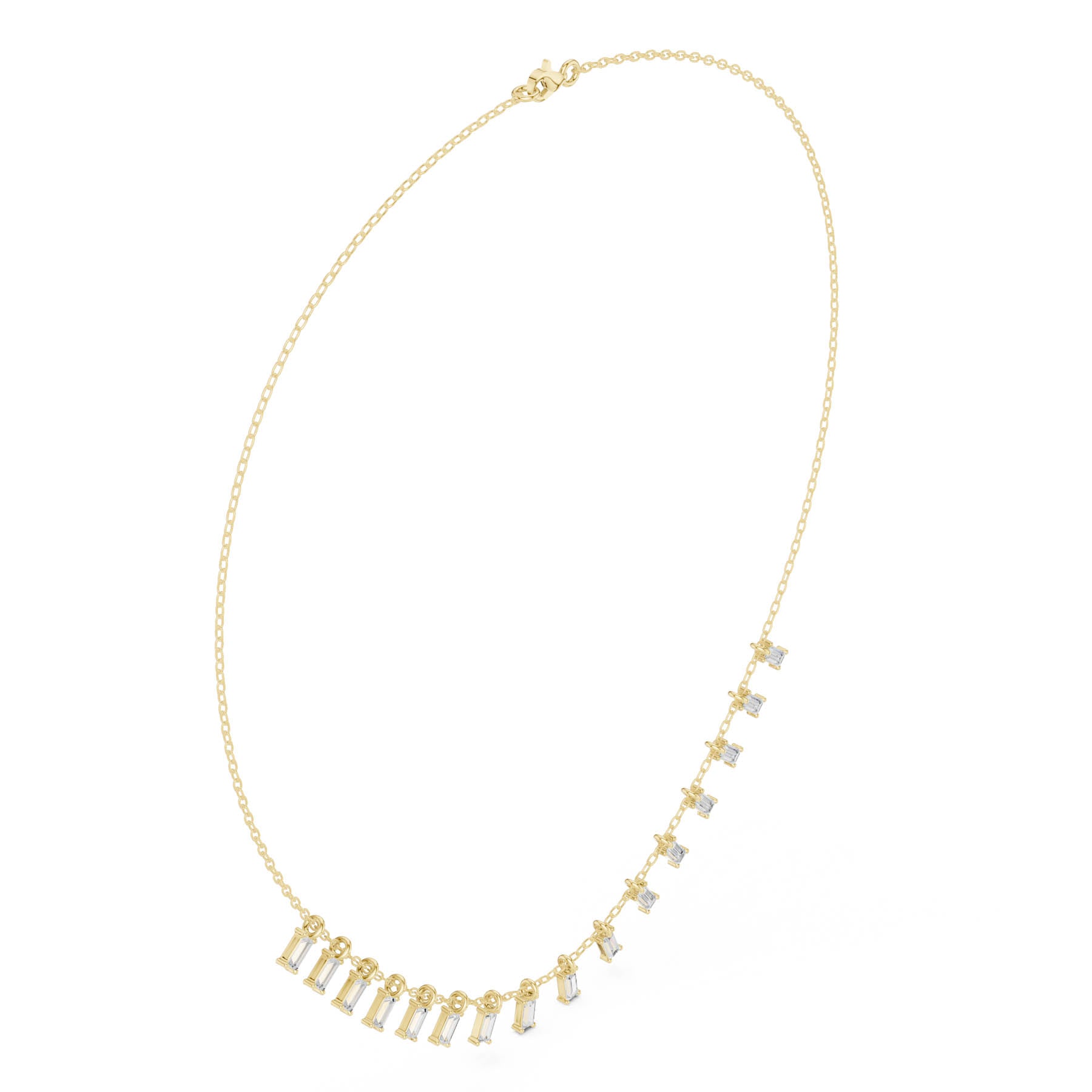 1.74 Ct. Baguette Diamond Bar Drop Necklace (SBWN (26)) 7