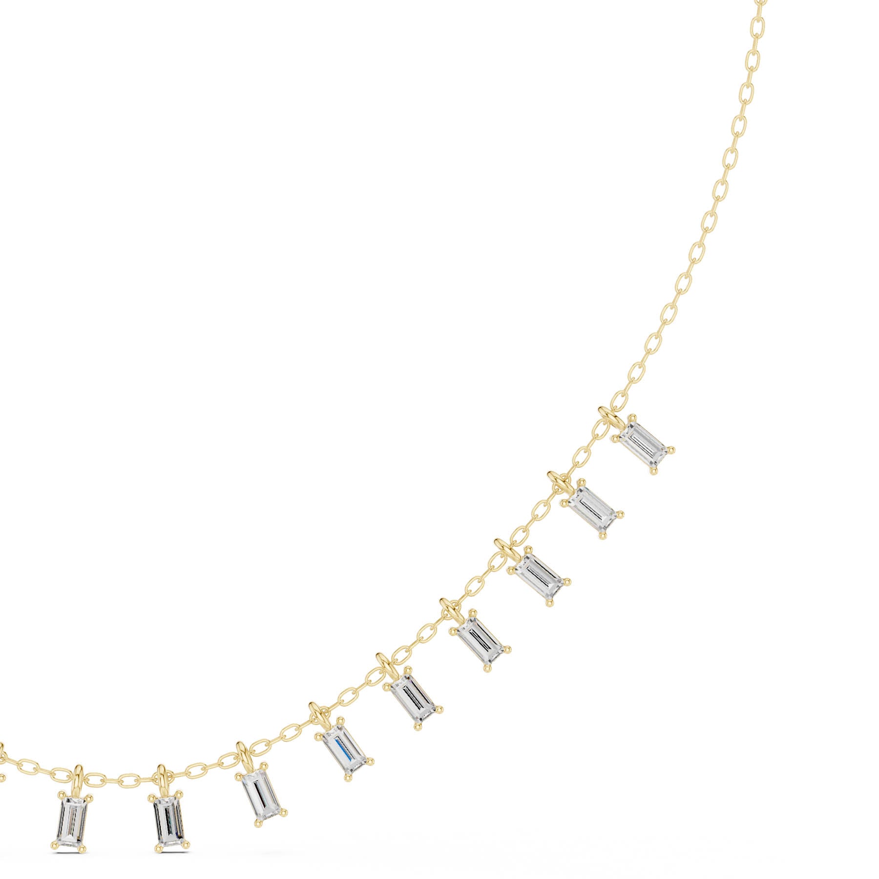 1.74 Ct. Baguette Diamond Bar Drop Necklace (SBWN (26)) 9