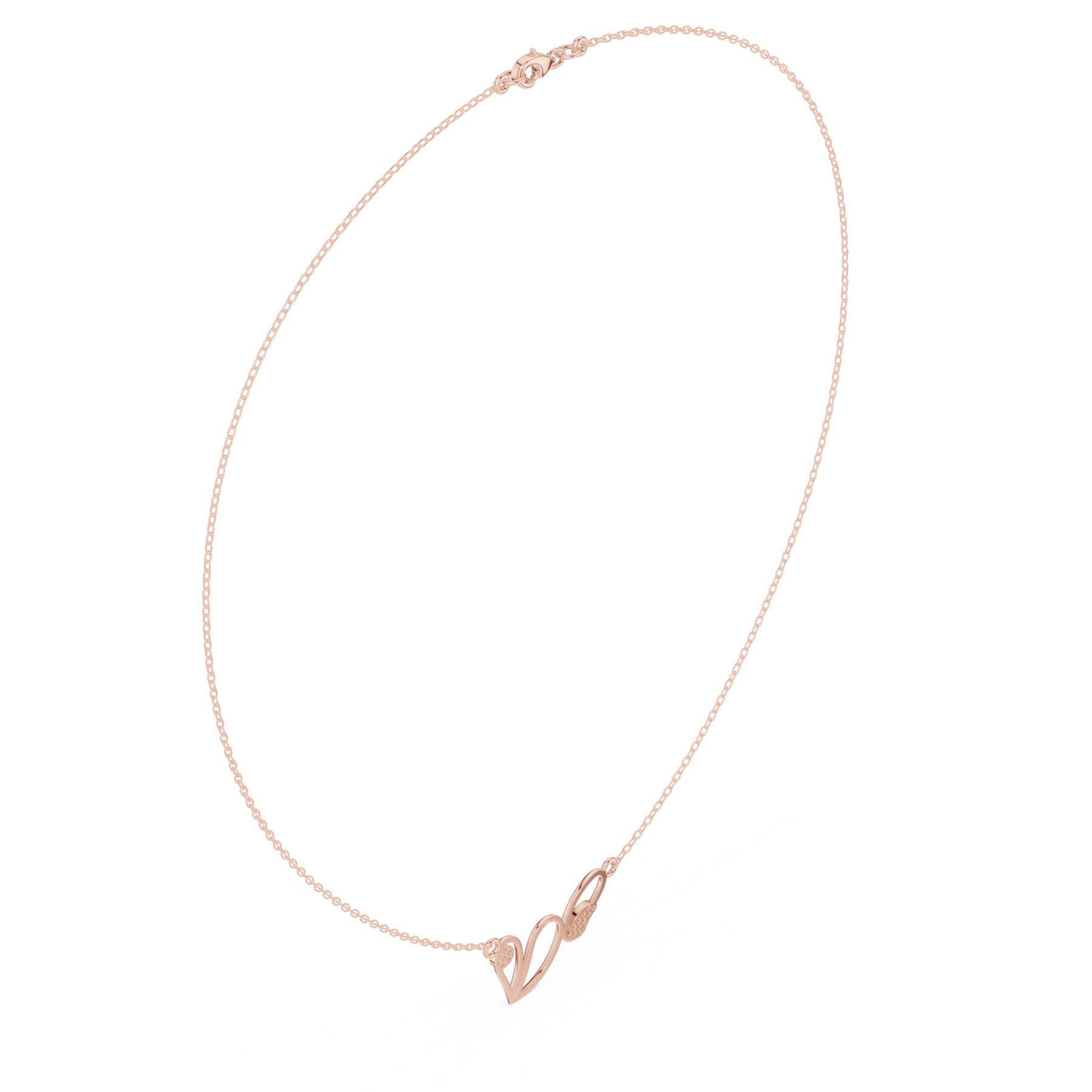 .09 Ct. Round Diamond Abstract Curve Pendant Necklace (SBWN (27)) 12