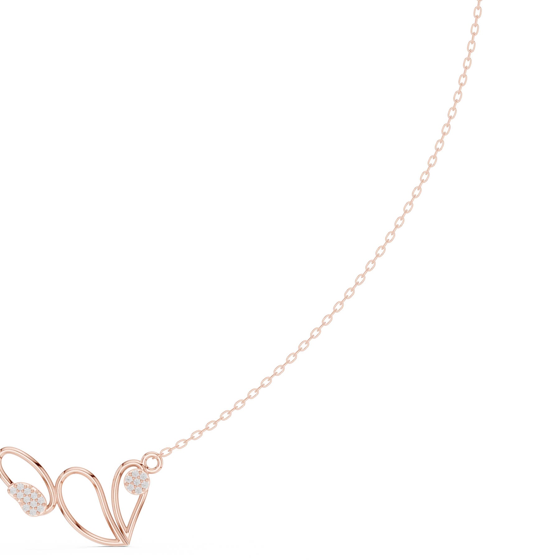 .09 Ct. Round Diamond Abstract Curve Pendant Necklace (SBWN (27)) 13