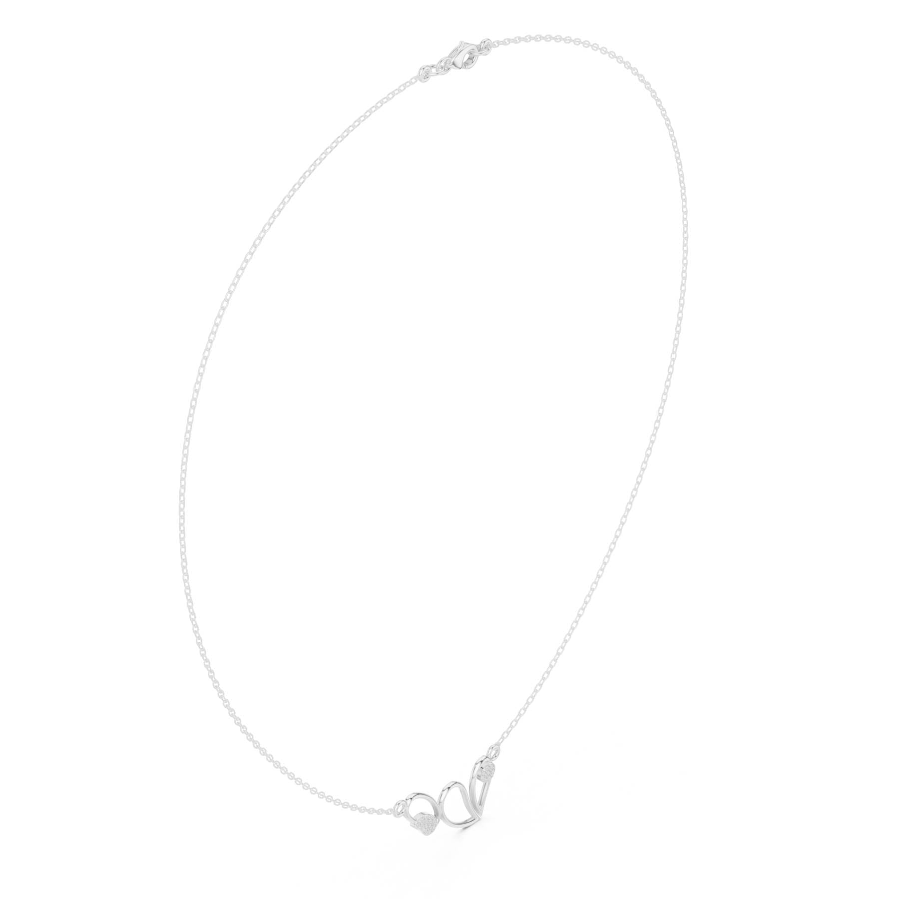 .09 Ct. Round Diamond Abstract Curve Pendant Necklace (SBWN (27)) 10
