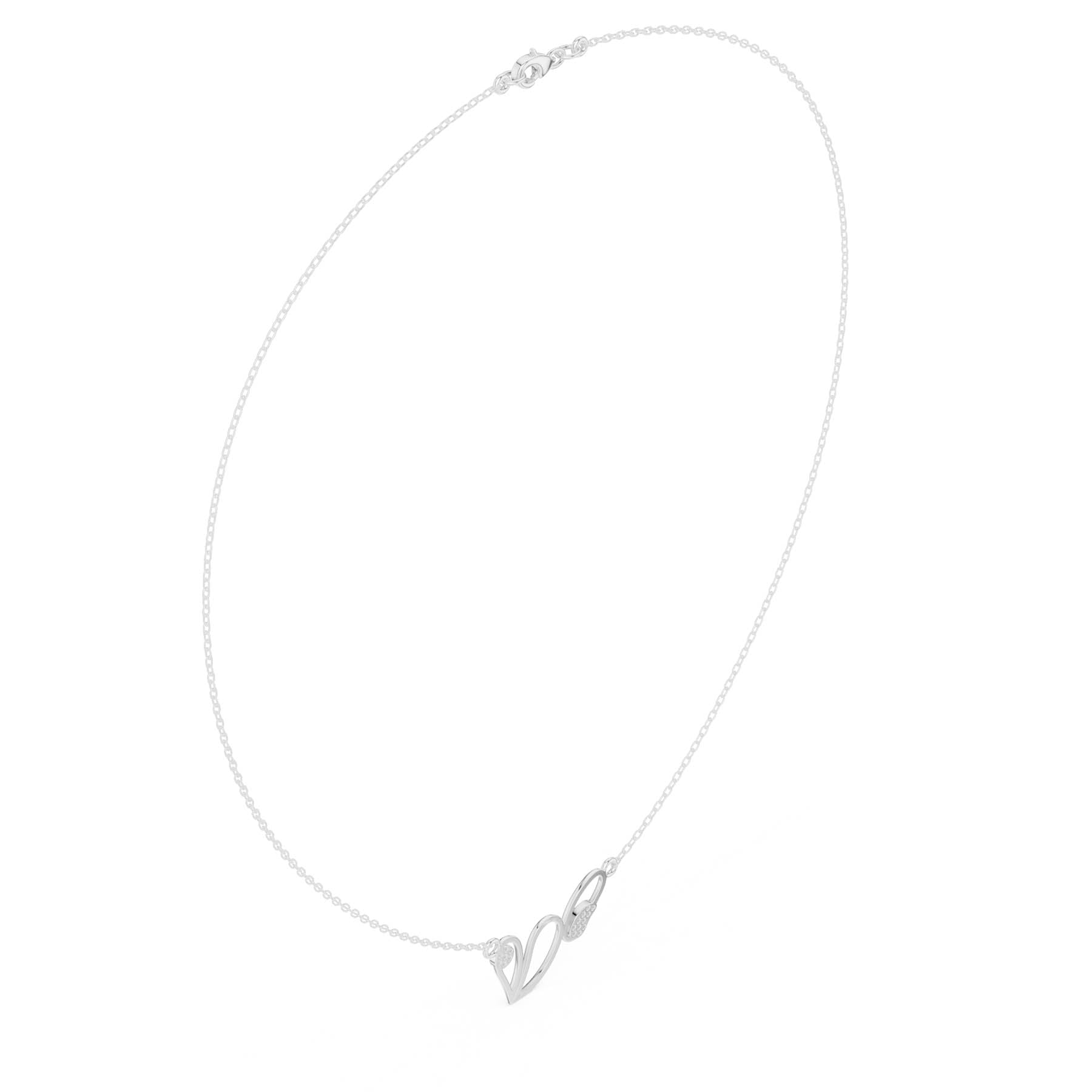 .09 Ct. Round Diamond Abstract Curve Pendant Necklace (SBWN (27)) 5