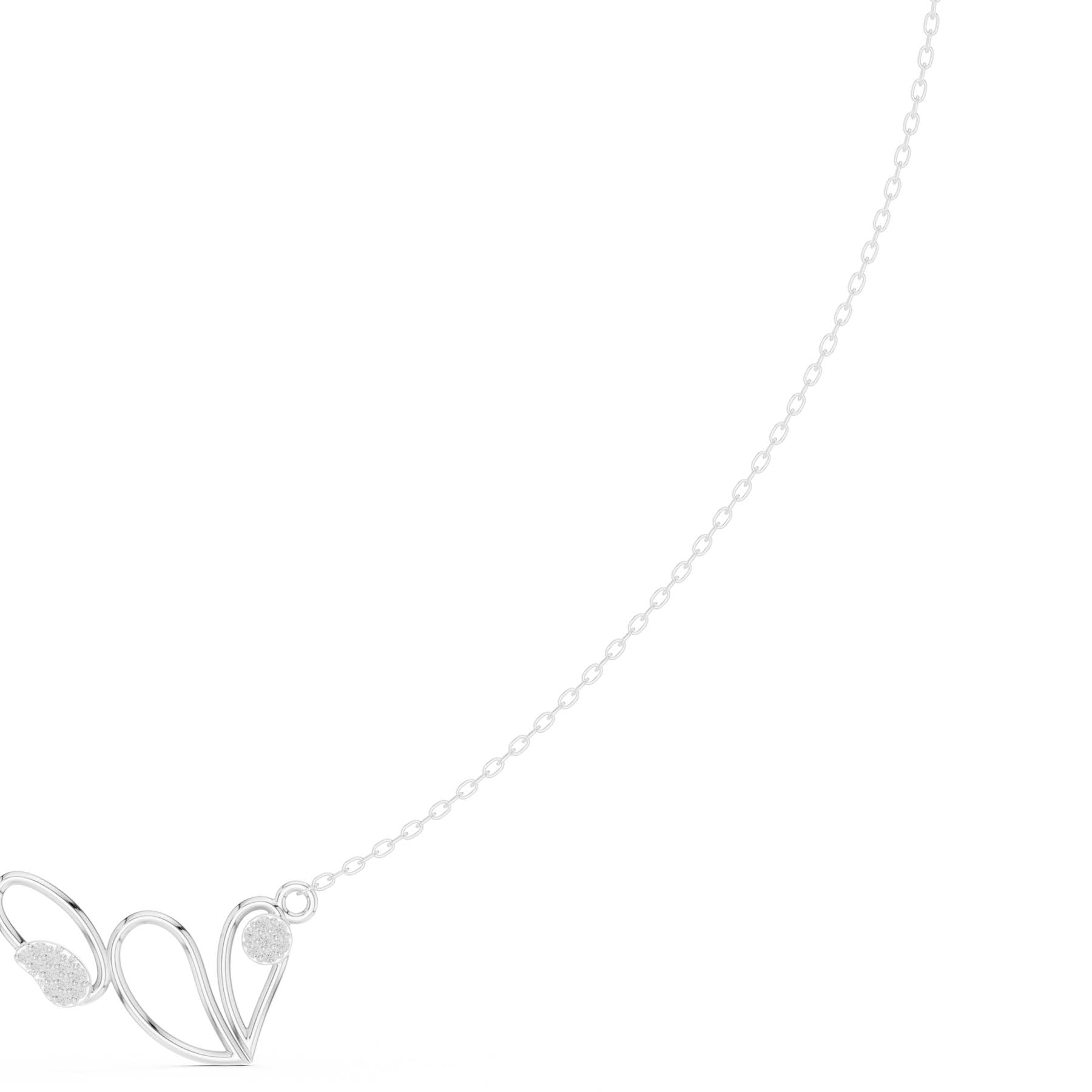 .09 Ct. Round Diamond Abstract Curve Pendant Necklace (SBWN (27)) 1