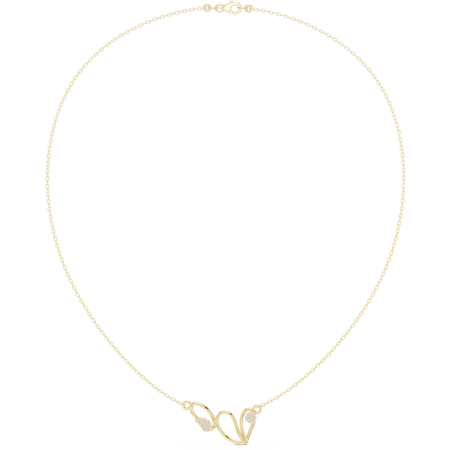 .09 Ct. Round Diamond Abstract Curve Pendant Necklace (SBWN (27)) 9