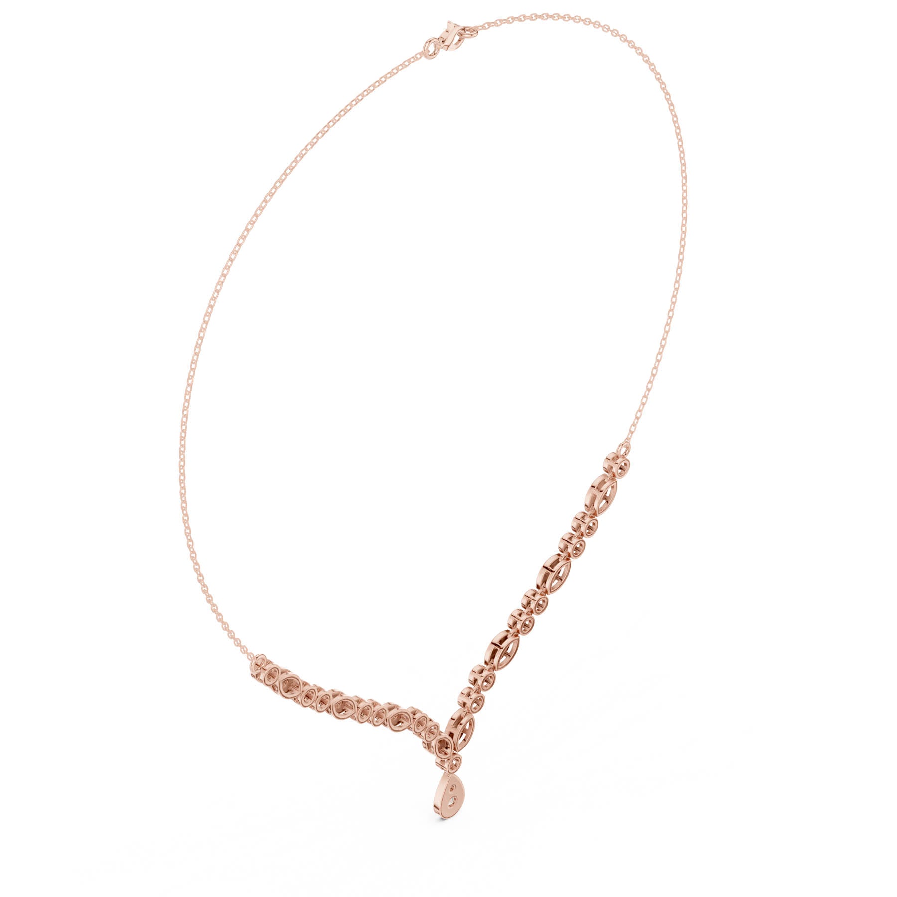 1.14 Ct. Diamond Pavé Station Necklace with Pear Drop (SBWN (2)) 13