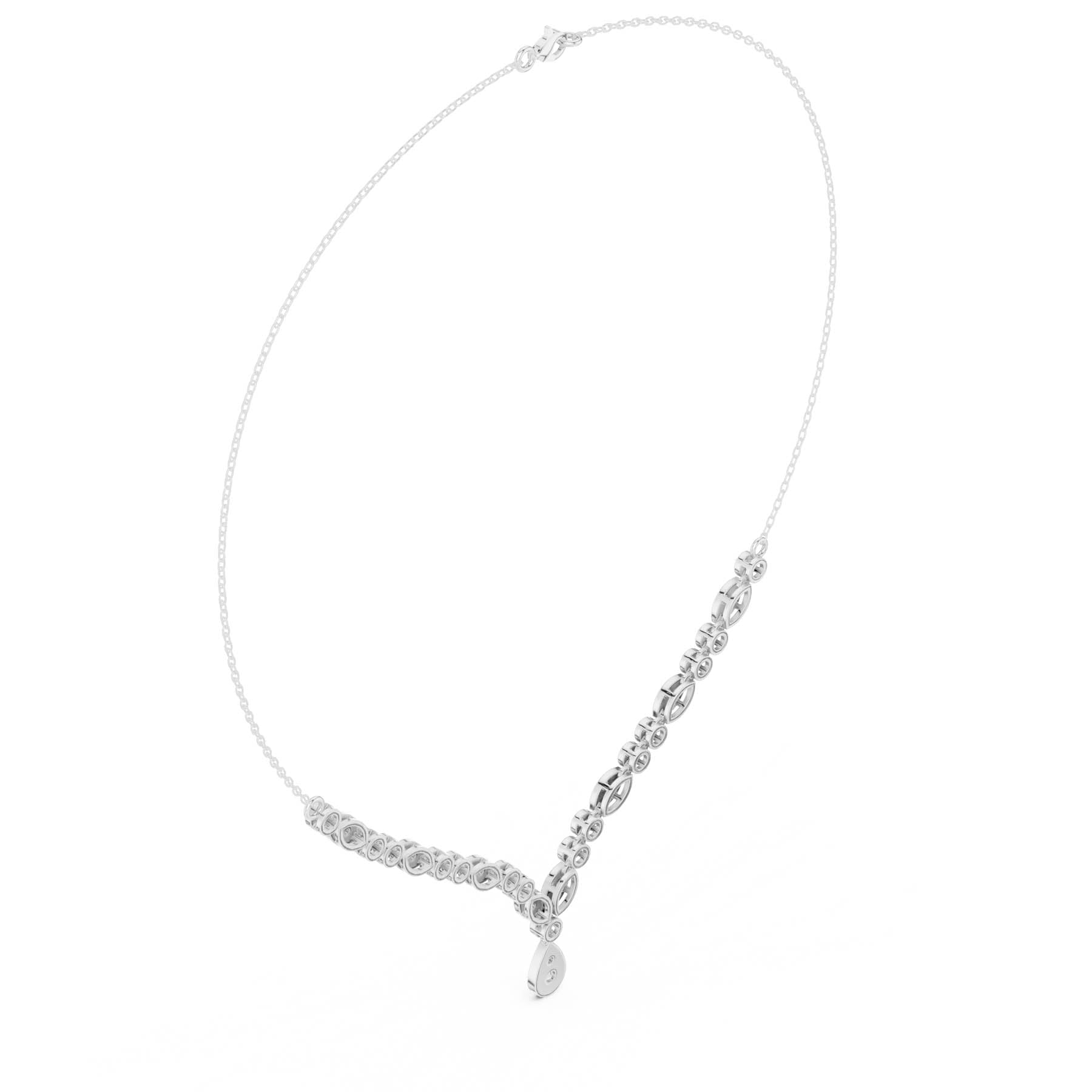 1.14 Ct. Diamond Pavé Station Necklace with Pear Drop (SBWN (2)) 8