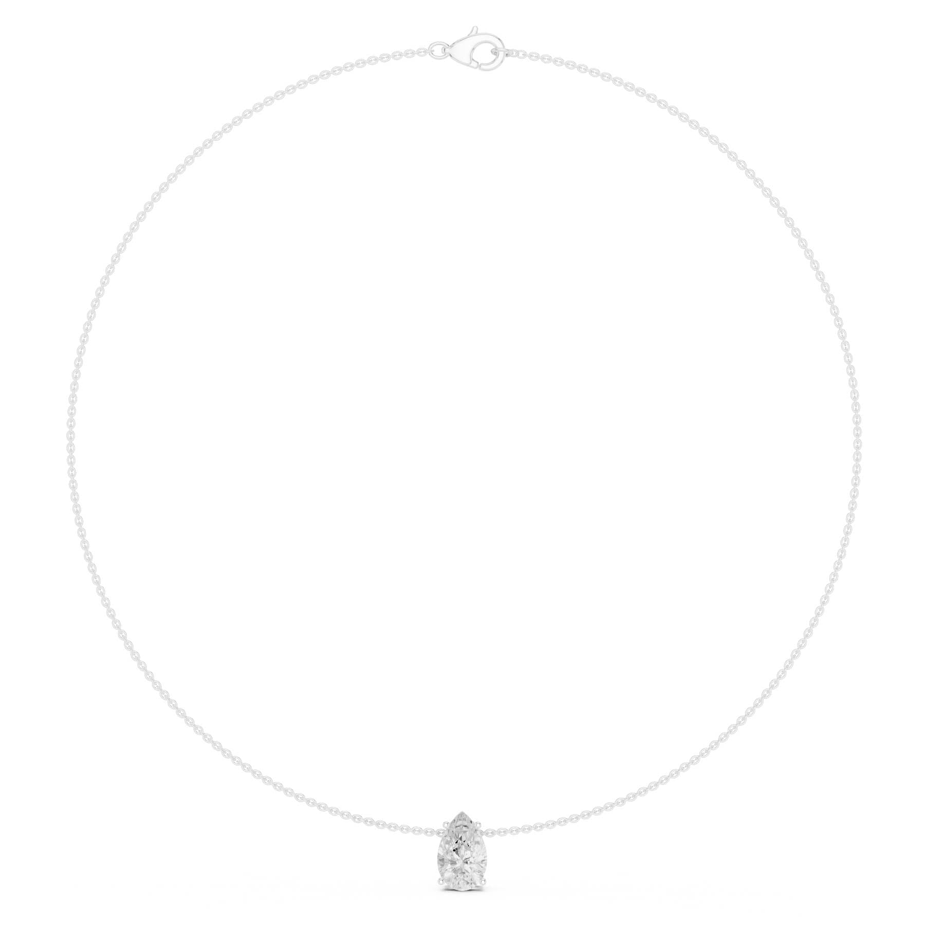 3.07 Ct. Pear Shape Diamond Solitaire Pendant Necklace (SBWN (31)) 6