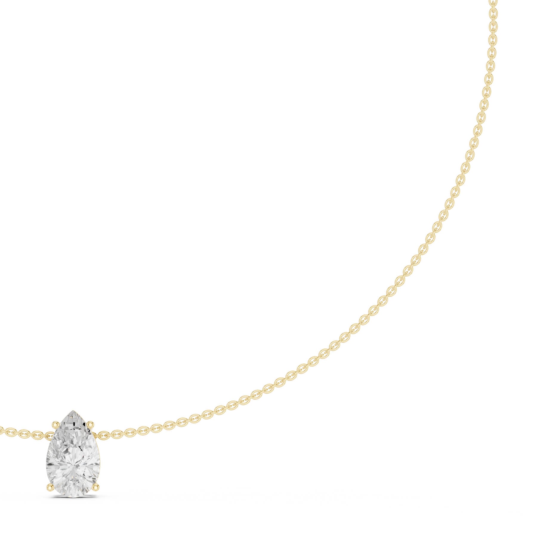 3.07 Ct. Pear Shape Diamond Solitaire Pendant Necklace (SBWN (31)) 8