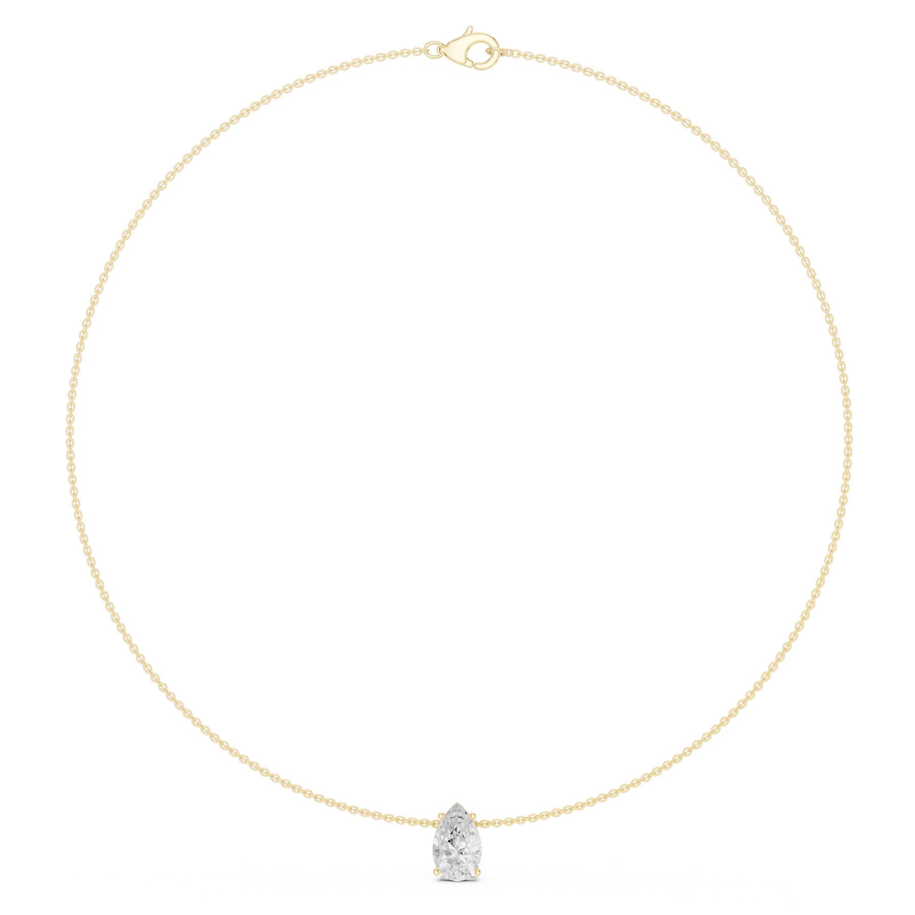 3.07 Ct. Pear Shape Diamond Solitaire Pendant Necklace (SBWN (31)) 9