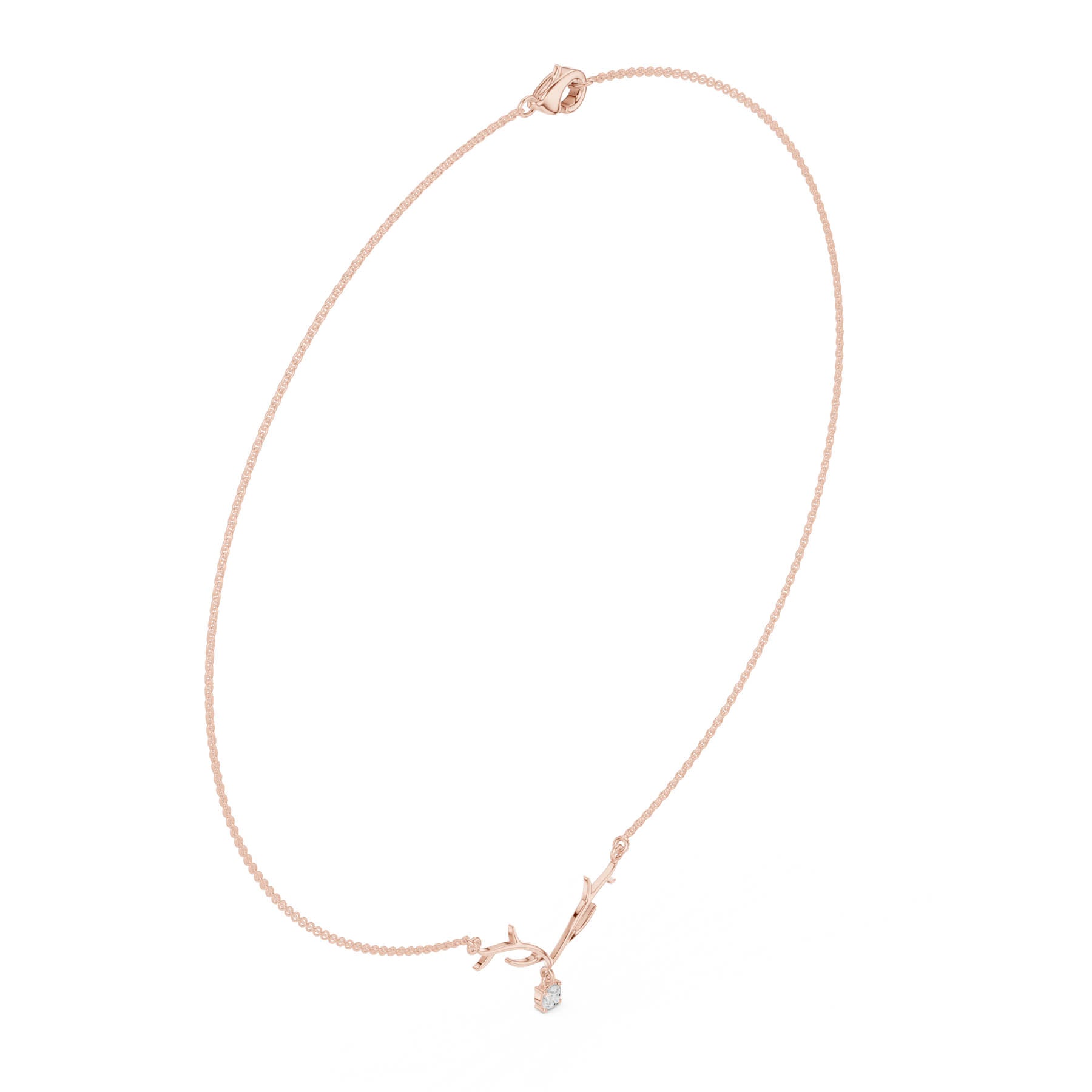 .24 Ct. Antler-Inspired Diamond Drop Pendant Necklace (SBWN (33)) 9