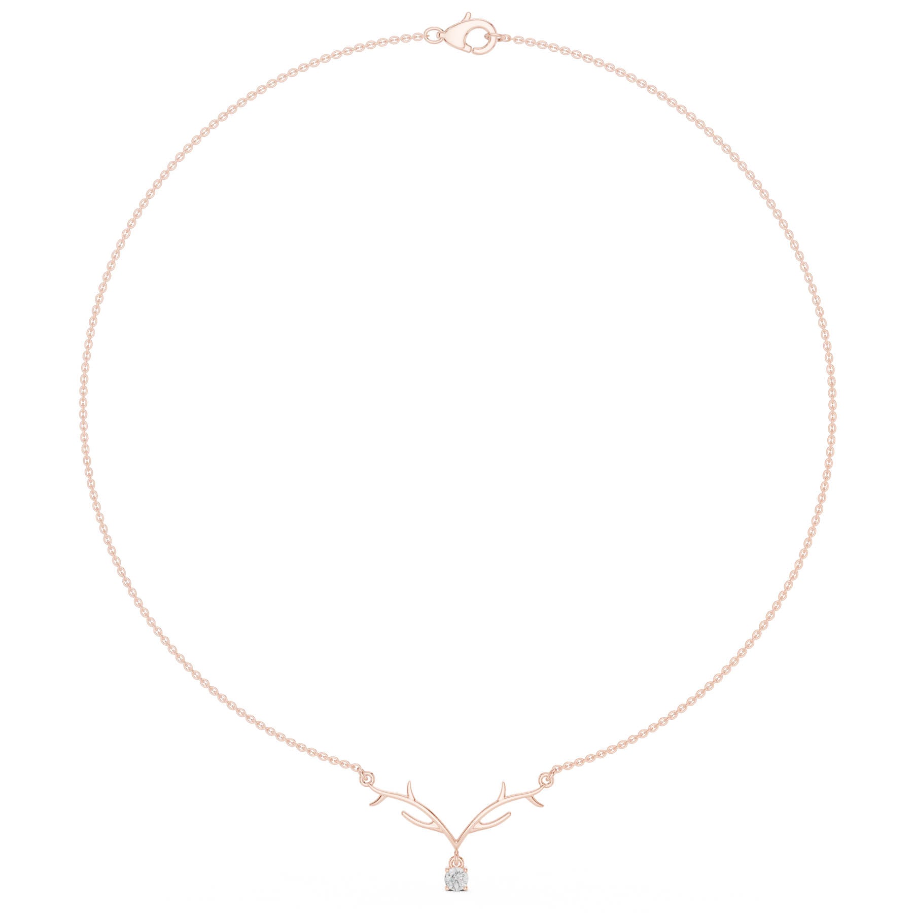 .24 Ct. Antler-Inspired Diamond Drop Pendant Necklace (SBWN (33)) 11