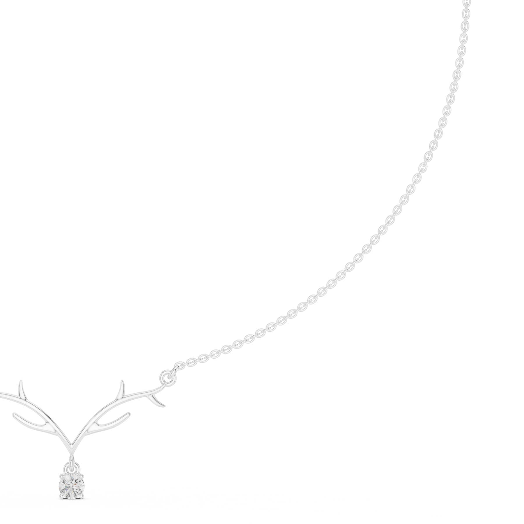 .24 Ct. Antler-Inspired Diamond Drop Pendant Necklace (SBWN (33)) 1